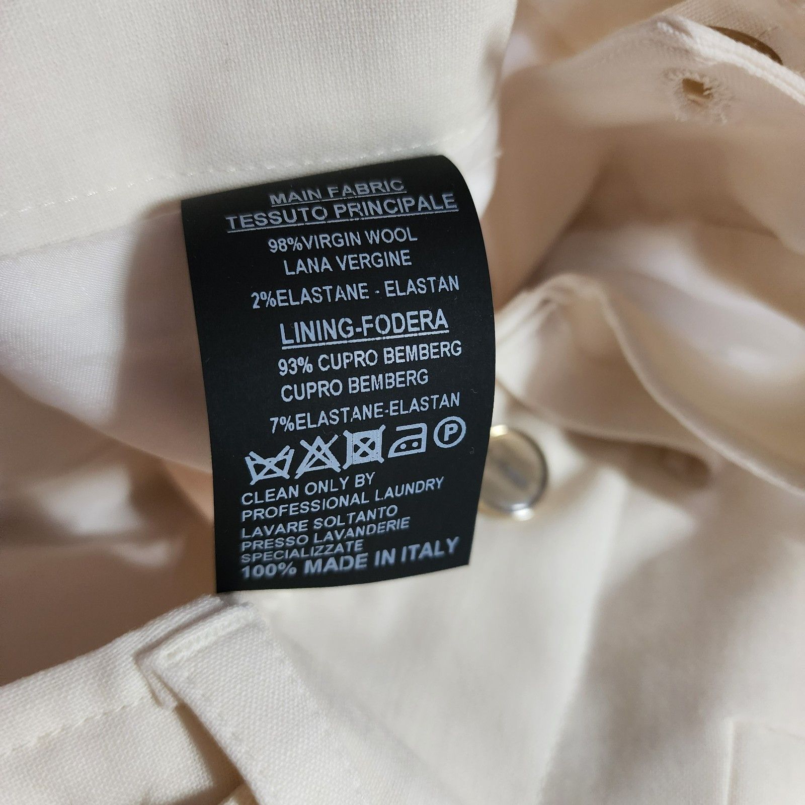 Other Nells Nelson Cream Virgin Wool Pants – Size M/38IT – High-R Size 26" / US 2 / IT 38 - 3 Thumbnail