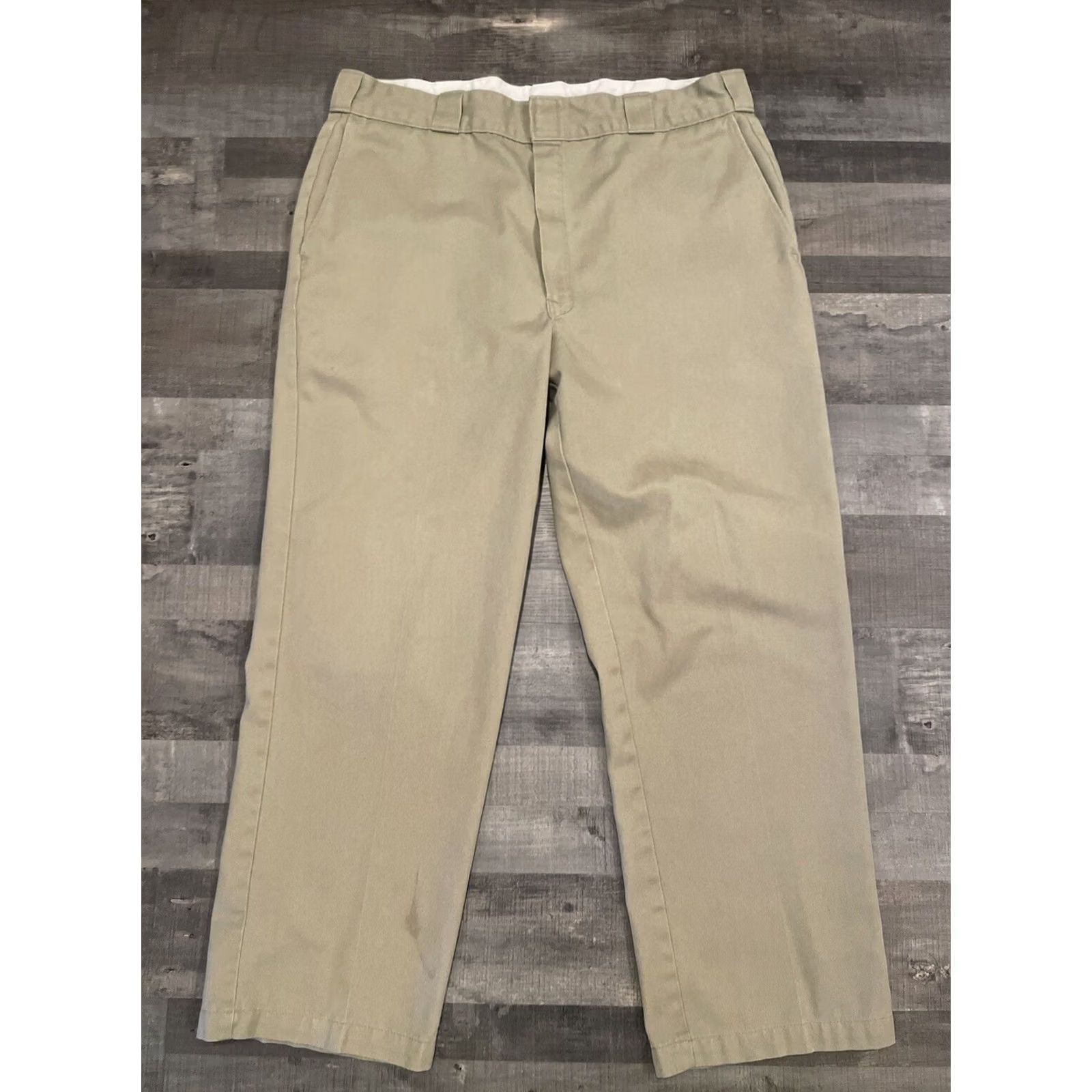 Dickies VINTAGE Dickies 874 Pants Work Pants 36 X 29 Beige USA Slim Straight 80s 90s Skater Men Mens Size US 36 / EU 52 - 4 Thumbnail