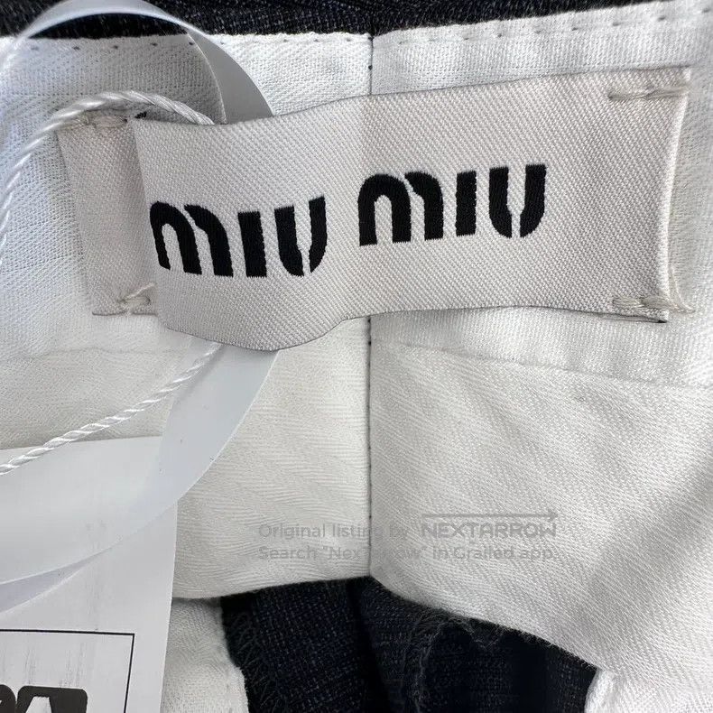 Miu Miu Miu Miu 36 Grey plaid trousers Size 35" - 3 Thumbnail
