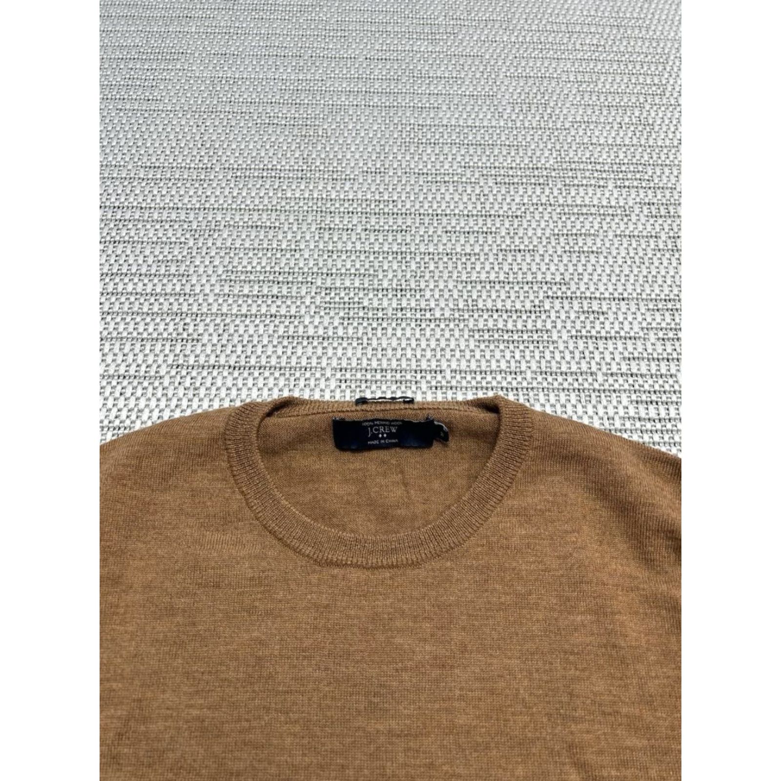 J.Crew J.Crew Sweater Mens Medium Brown Merino Wool Knit Pullover Size US M / EU 48-50 / 2 - 2 Thumbnail