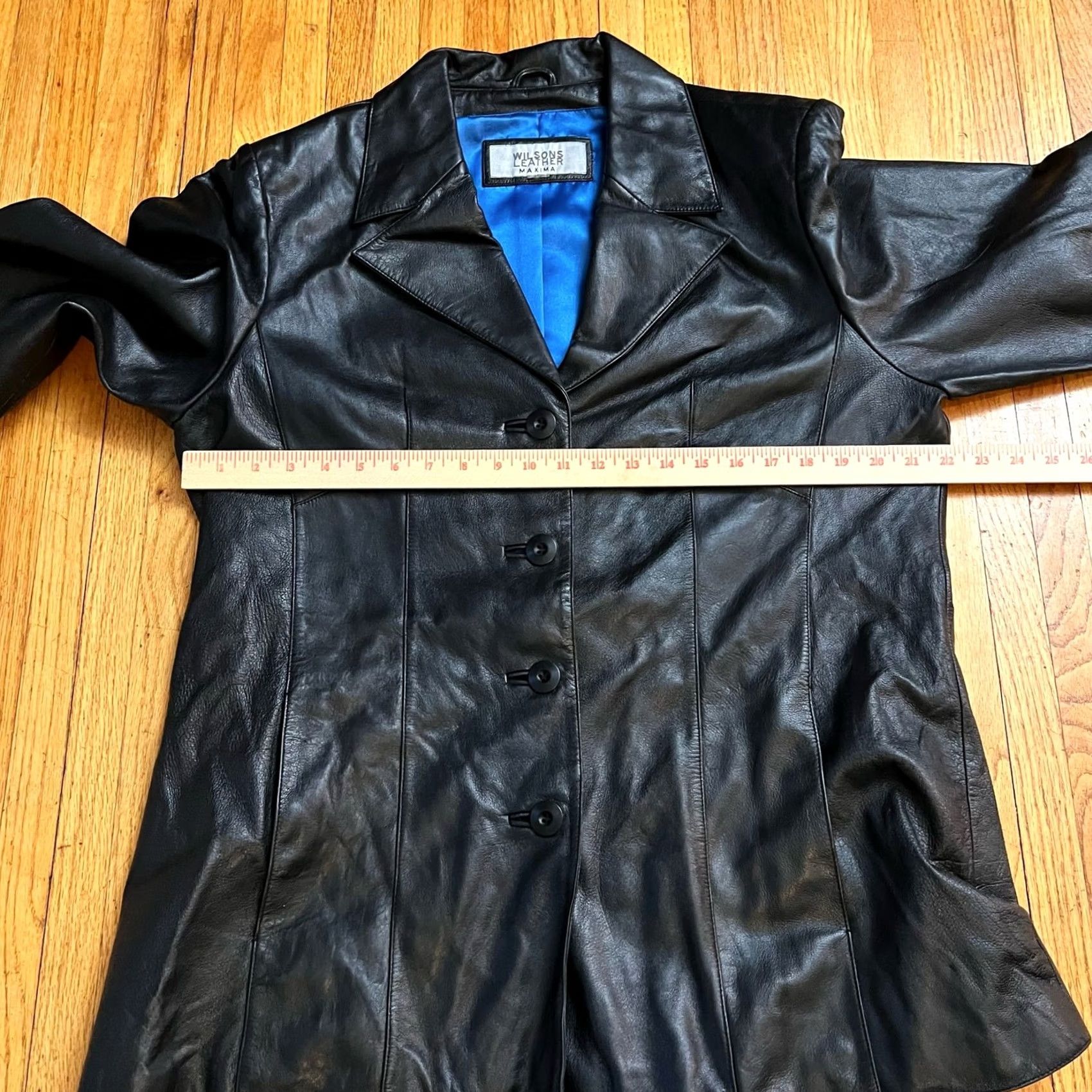 Vintage Wilson’s Leather Jacket Blazer Black L Womens Motorcycle Jacket Button Size L / US 10 / IT 46 - 7 Thumbnail
