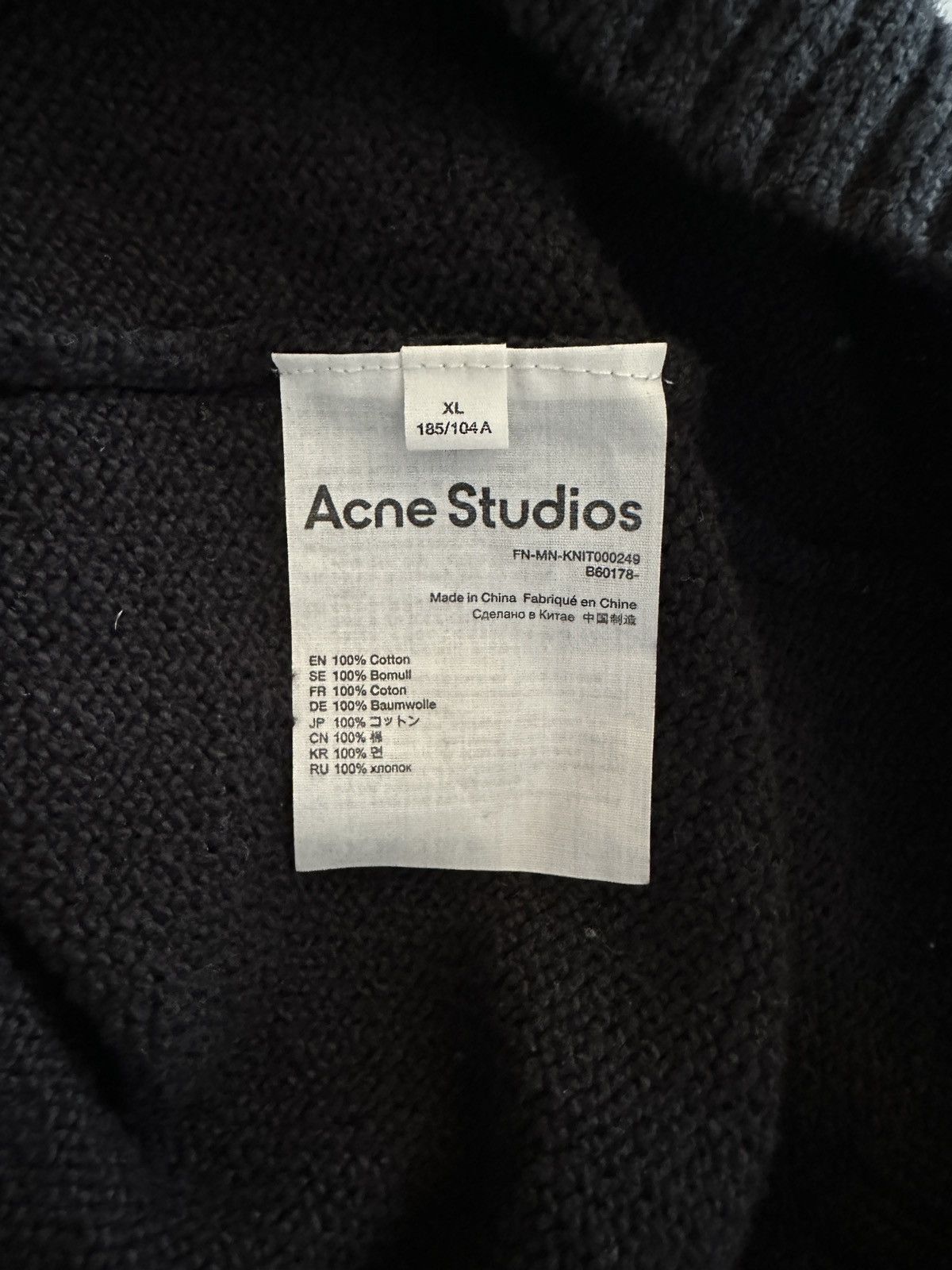 Acne Studios Black knit sweater Size US XL / EU 56 / 4 - 5 Thumbnail