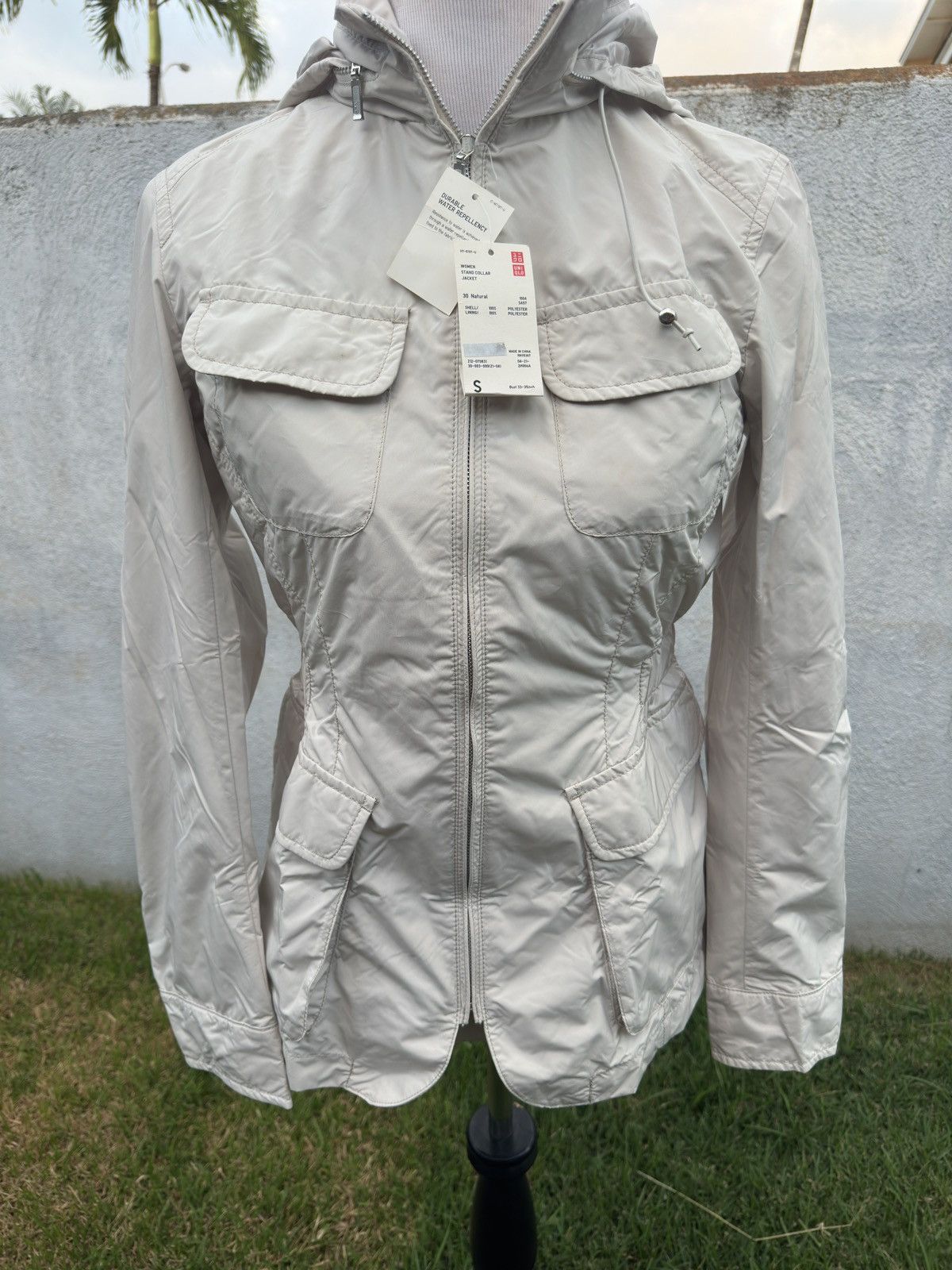 Uniqlo New Uniqlo Stand Collar Hoodie Jacket Natural Women's S Size S / US 4 / IT 40 - 1 Thumbnail