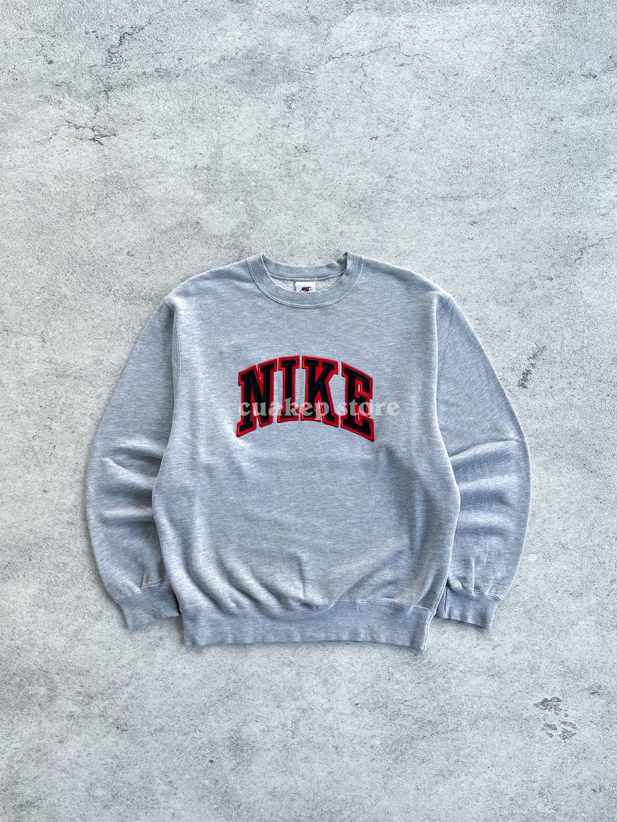 Nike NIKE Spellout x Big Swoosh Vintage 90’s Sweatshirt Size US M / EU 48-50 / 2 - 1 Thumbnail