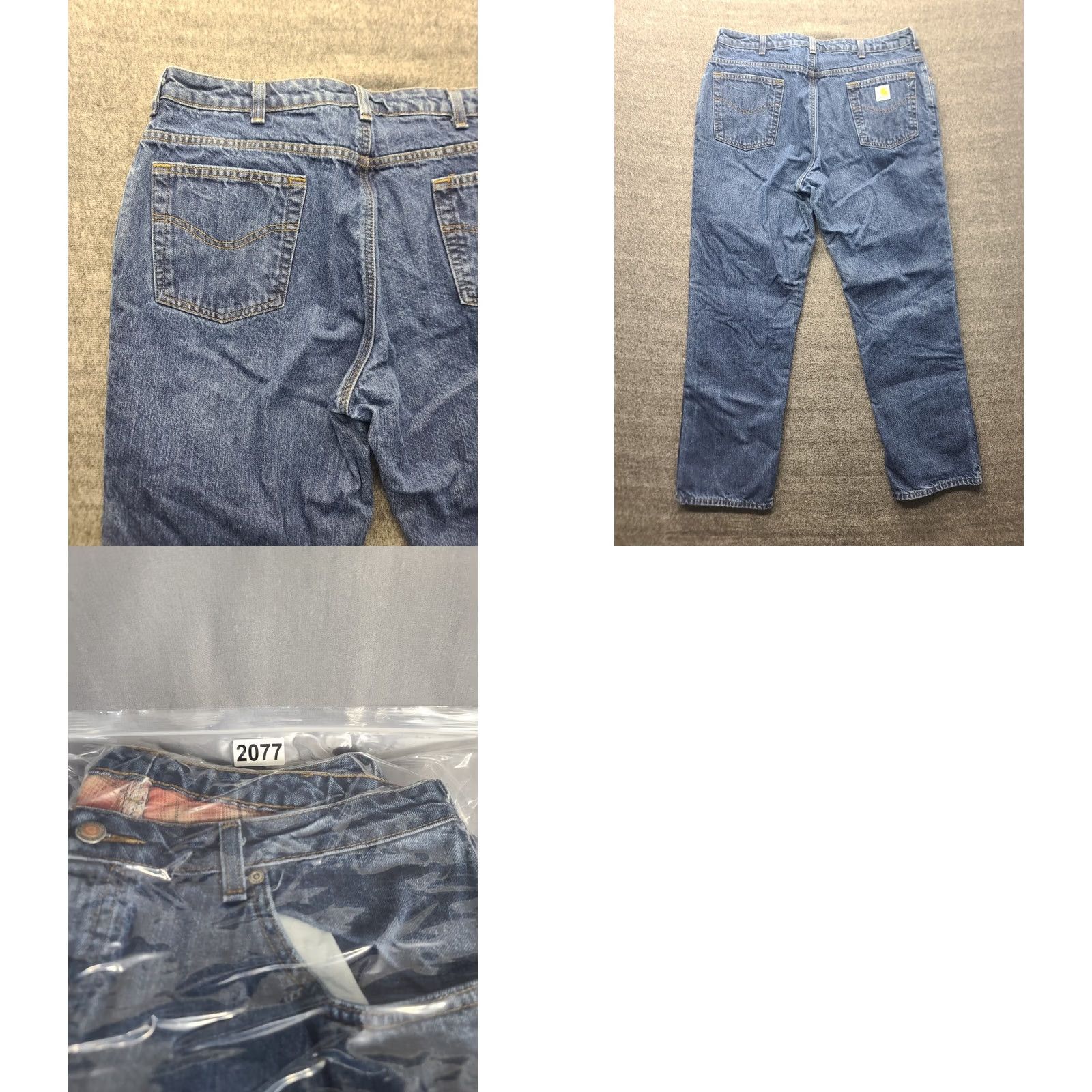 Carhartt Carhartt Jeans Womens 16x32 Regular Flannel Lined Straight Leg Blue 100% Cotton Workwear Mens? No. Size 38" / US 16 / IT 52 - 9 Thumbnail