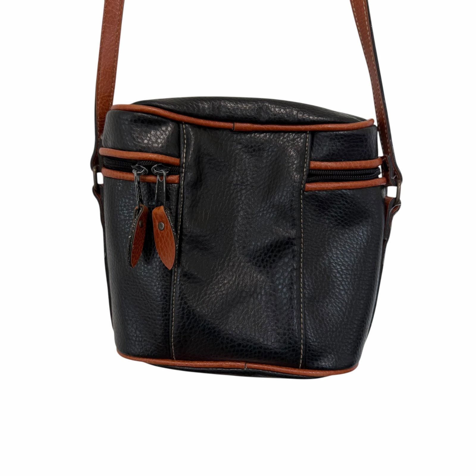Esprit Vintage Esprit Black Leather Crossbody Bag Size ONE SIZE - 7 Thumbnail