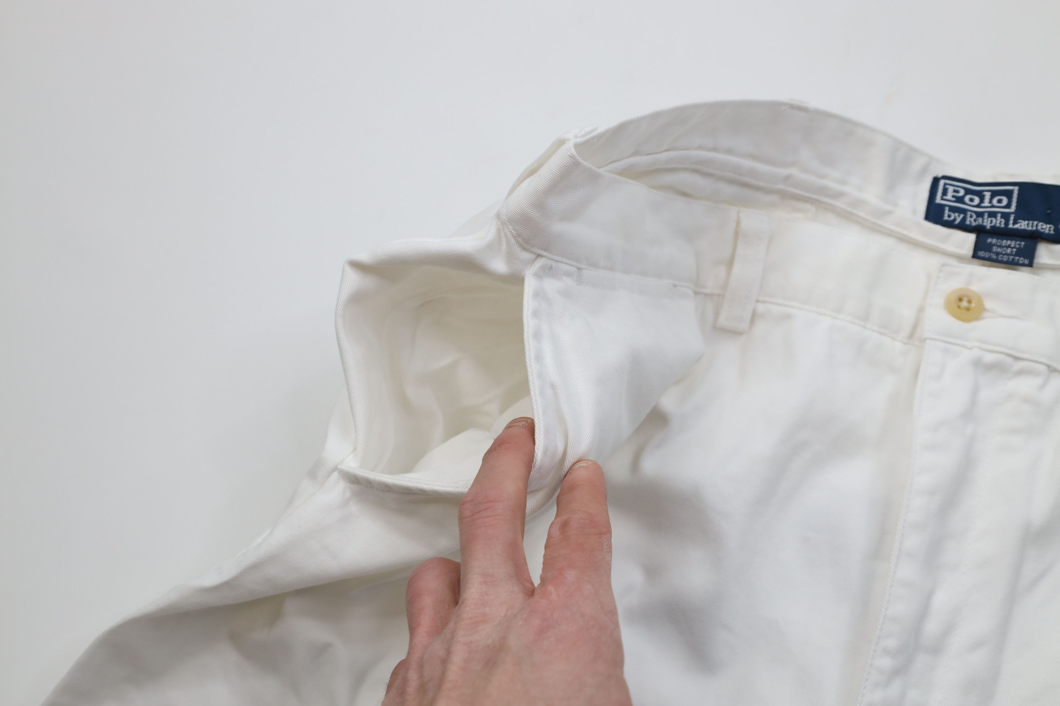 Ralph Lauren Vintage 90s Ralph Lauren Chino Shorts White Cotton Golfing Size US 38 / EU 54 - 6 Thumbnail