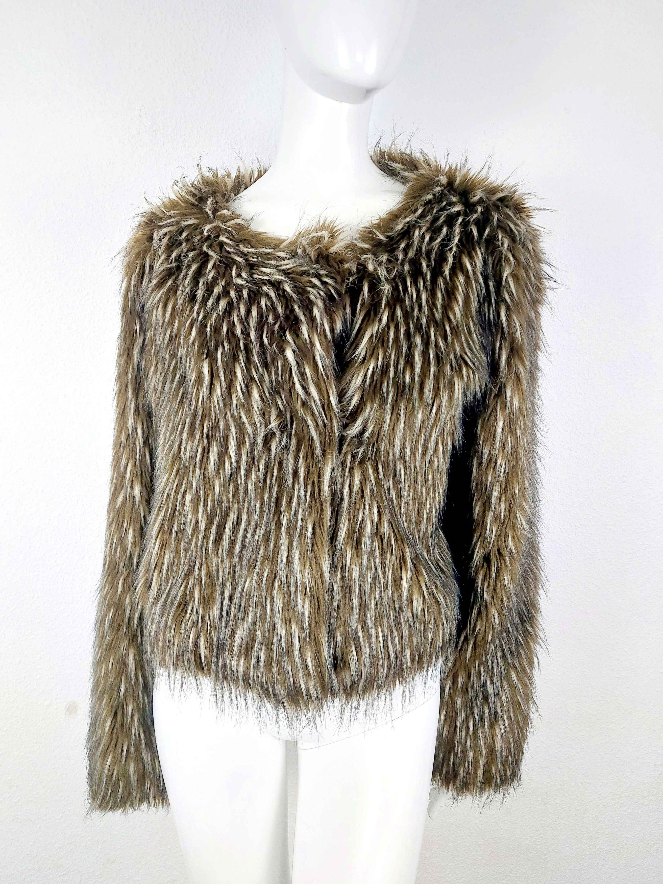 Dolce & Gabbana Miss Sixty Mohair Faux Fur Avant Garde Jacket Coat Size L / US 10 / IT 46 - 3 Thumbnail