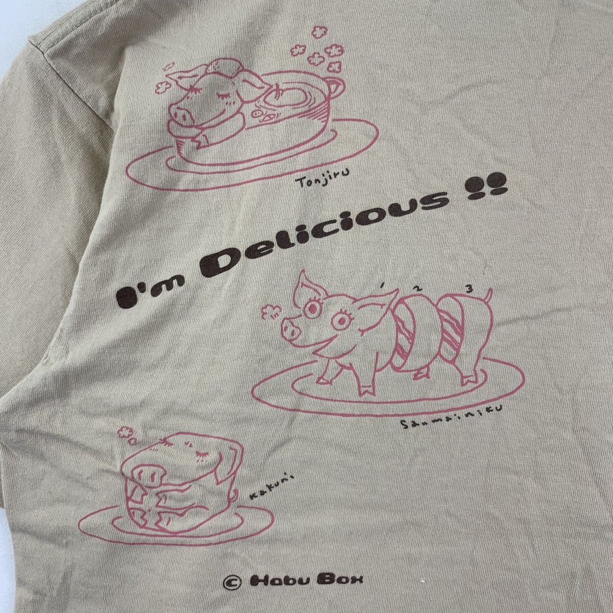 Vintage HABU BOX CHIGUSA Pig Cartoon Meal Tee Shirt Size M / US 6-8 / IT 42-44 - 5 Thumbnail