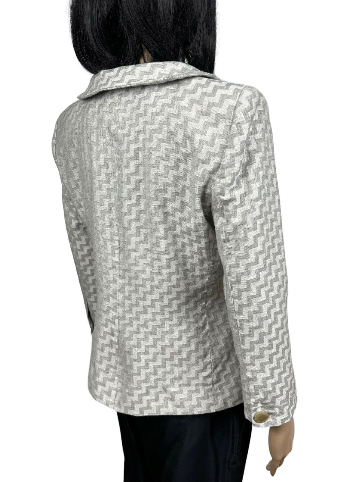Giorgio Armani Giorgio Armani Silk-Wool Blazer Geometric Pattern size 46 Size L / US 10 / IT 46 - 10 Thumbnail