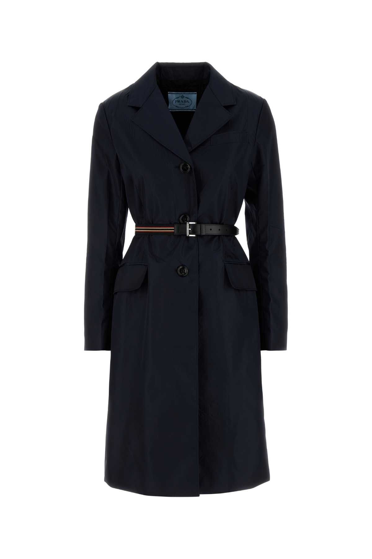 Prada Midnight Blue Re-Nylon Trench Coat Size M / US 6-8 / IT 42-44 - 1 Thumbnail