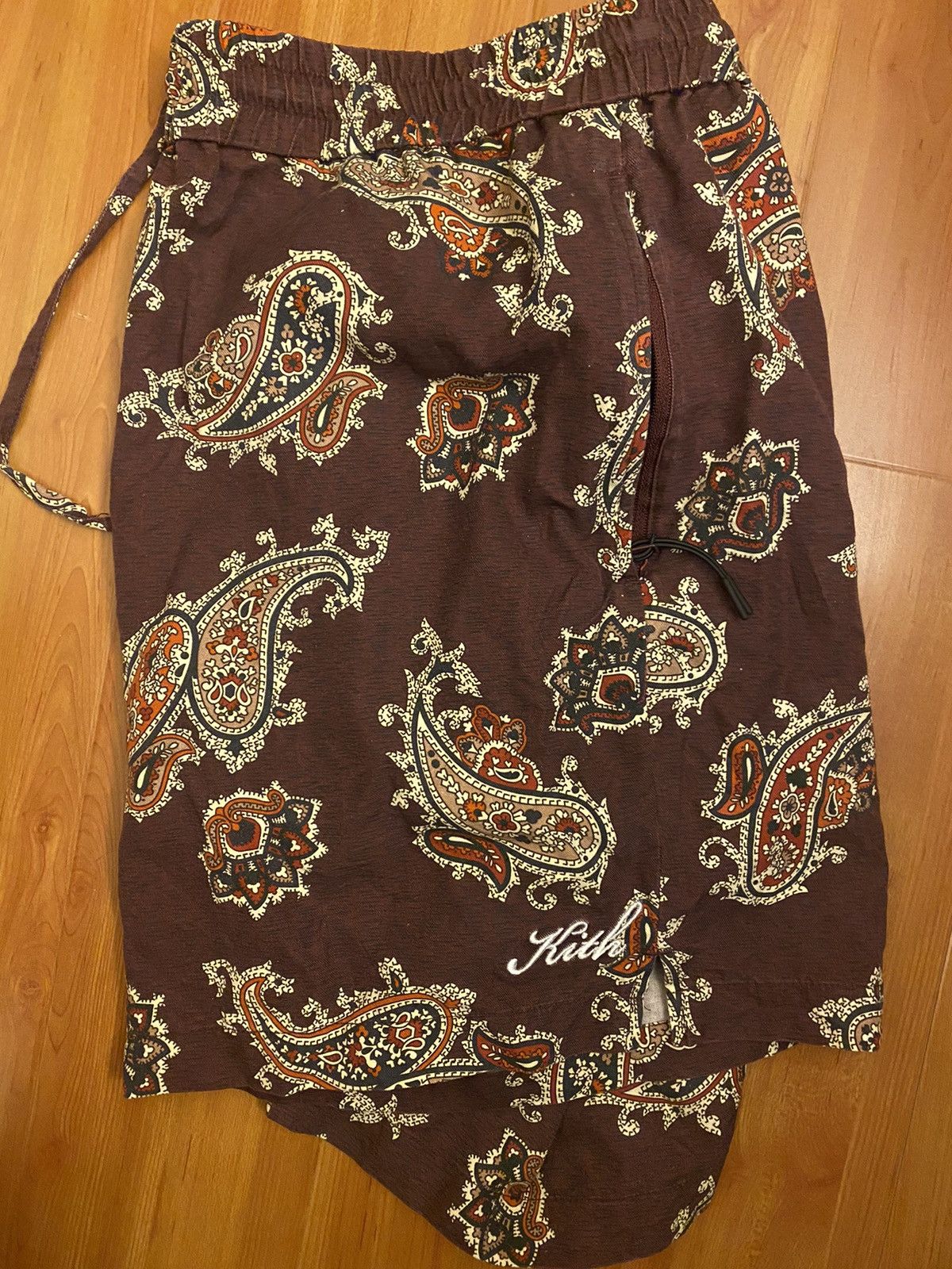 image of Kith Paisley Purple Shorts, Men's (Size 32)