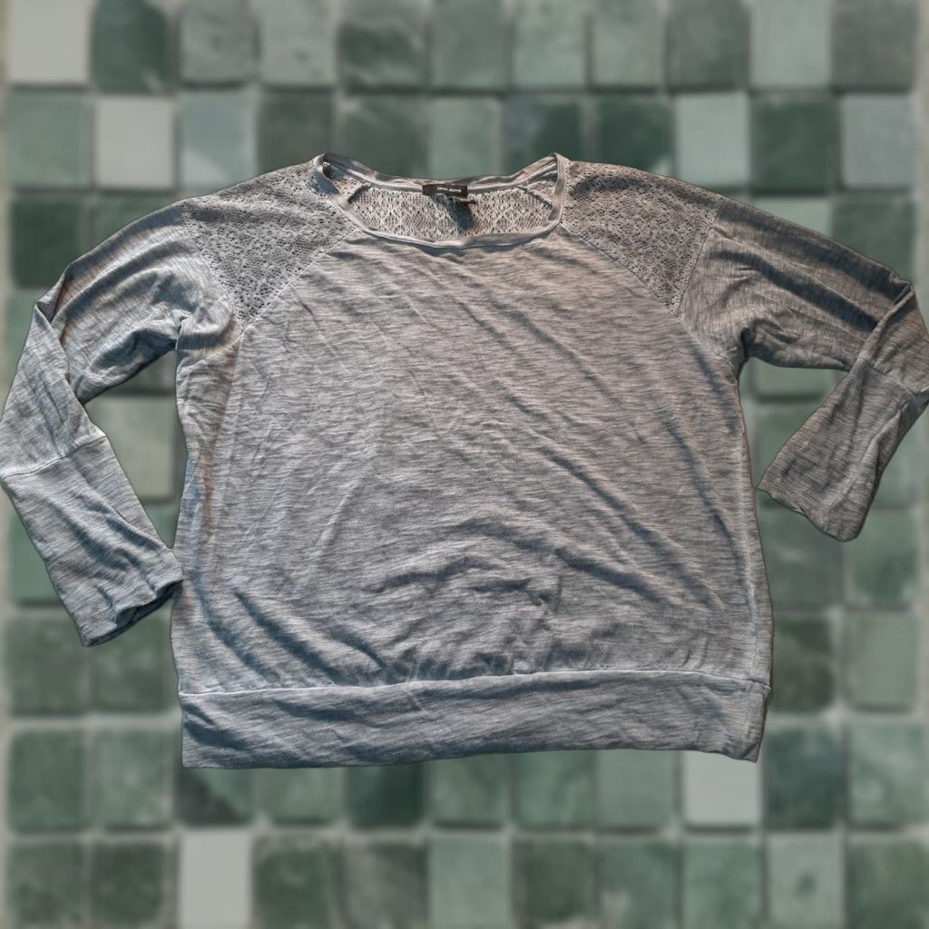 DKNY DKNY Top Women M Gray Long Sleeve Shirt Shirt Blouse Jersey Womens Medium Gray Long Sleeve Pullover Blouse DKNY Top Size M / US 6-8 / IT 42-44 - 1 Thumbnail