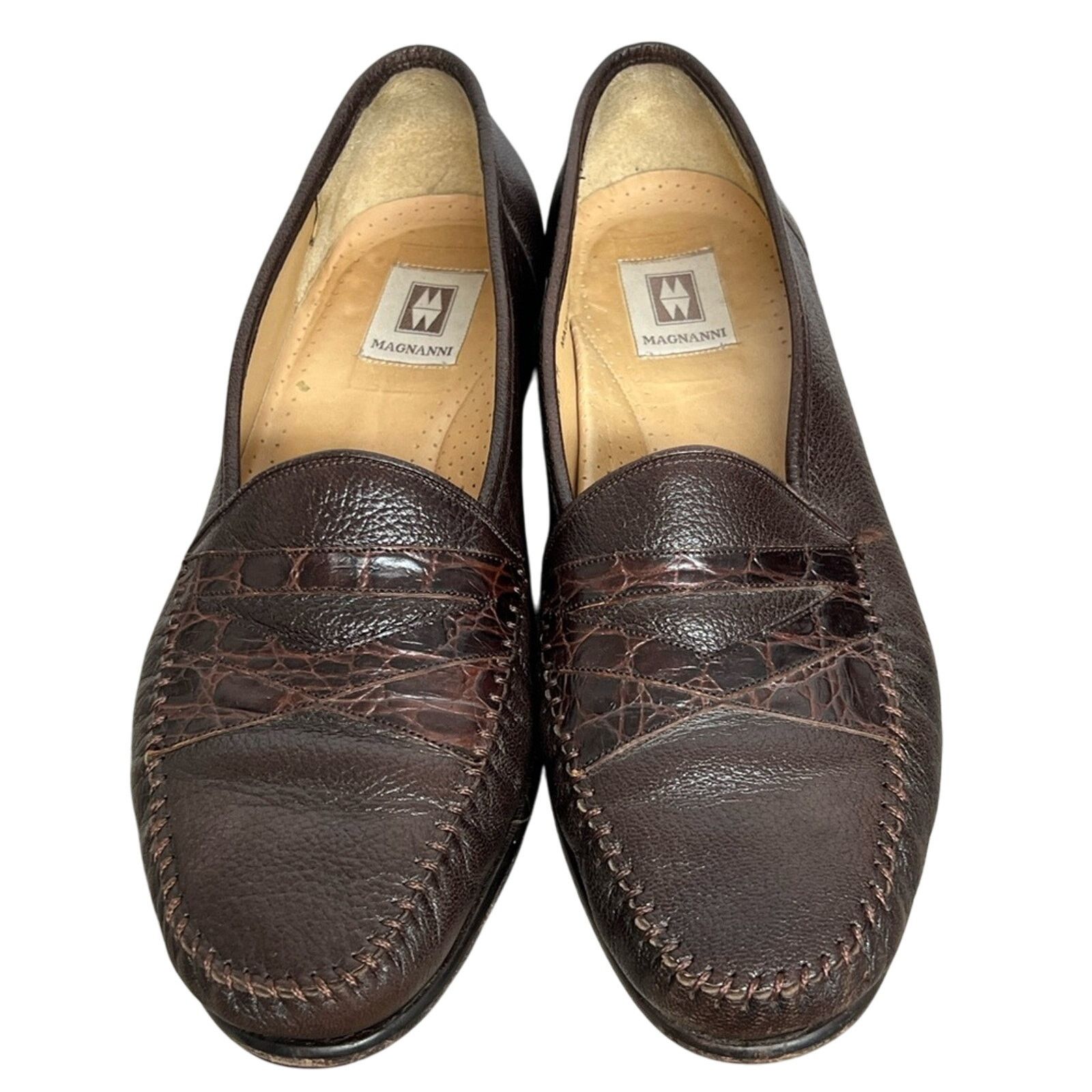 Magnanni MAGNANNI Made in Spain Vintage Crocodile Loafer Vero Cucio Size US 10.5 / EU 43-44 - 1 Thumbnail