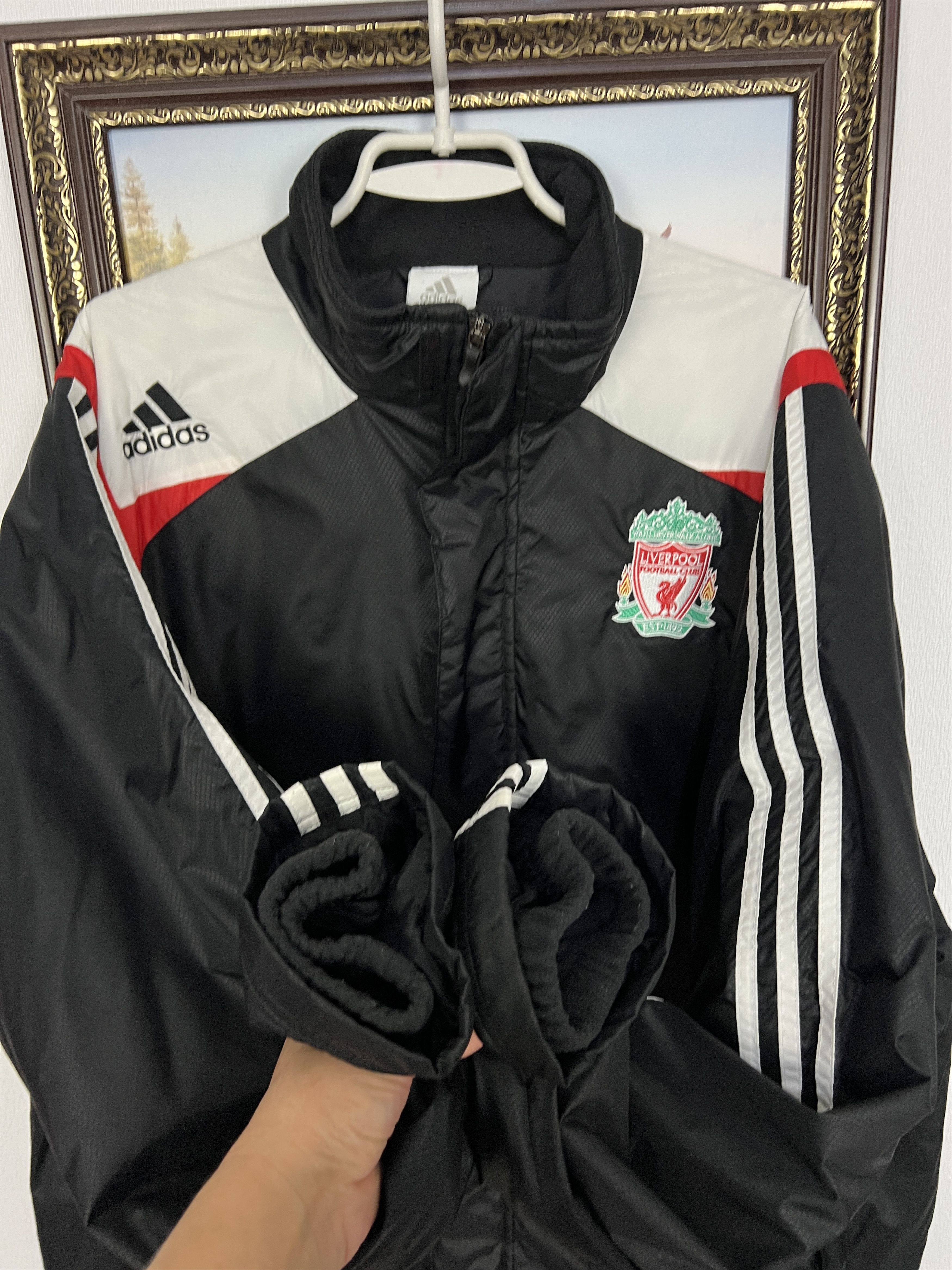 Vintage Adidas Liverpool Football Warm Jacket Soccer Bomber