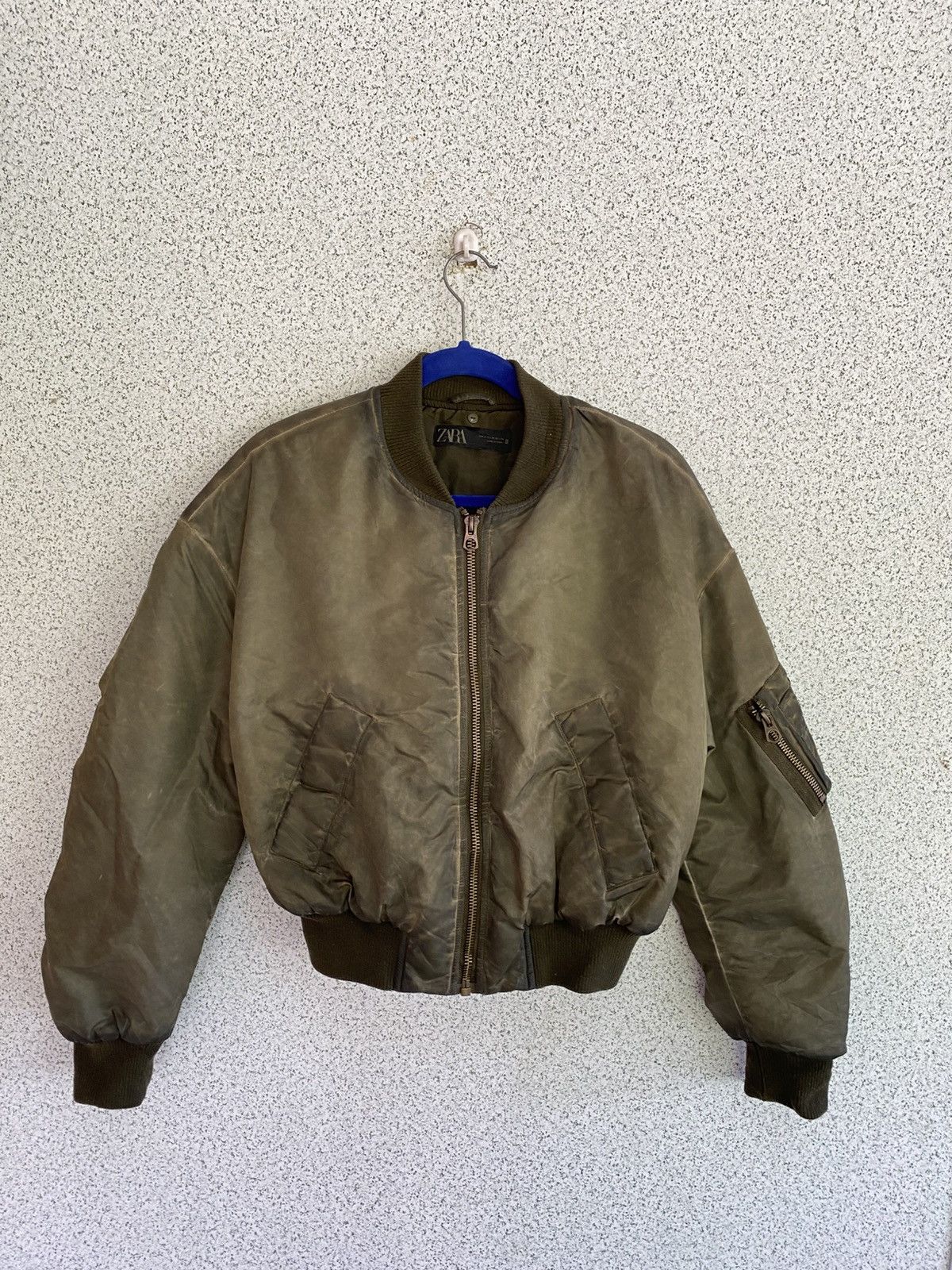 Zara ZARA Basic Military Bomber Jacket Alpha Croptop for Women Size M / US 6-8 / IT 42-44 - 2 Thumbnail