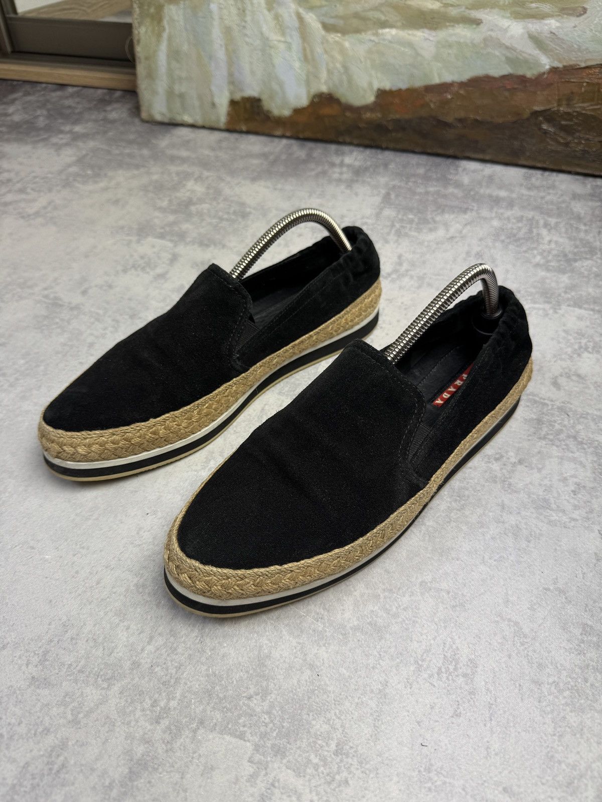 Prada Suede Leather Luxury Espadrilles Formal Loafers Shoes