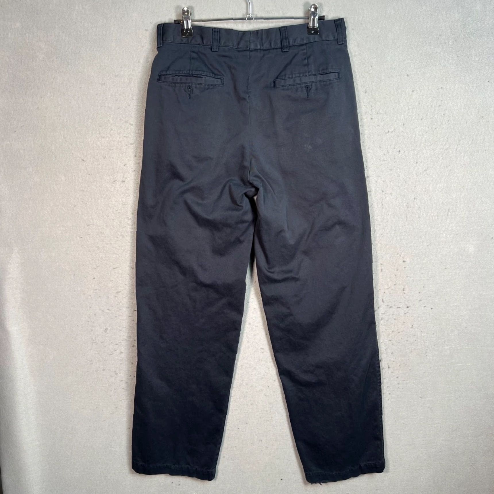 Vintage Rowing Mens Cotton Blue Pants Size 40 Chino Sports Pocket Front Pleated 29 Inseam Mens Size US 28 / EU 44 - 2 Thumbnail