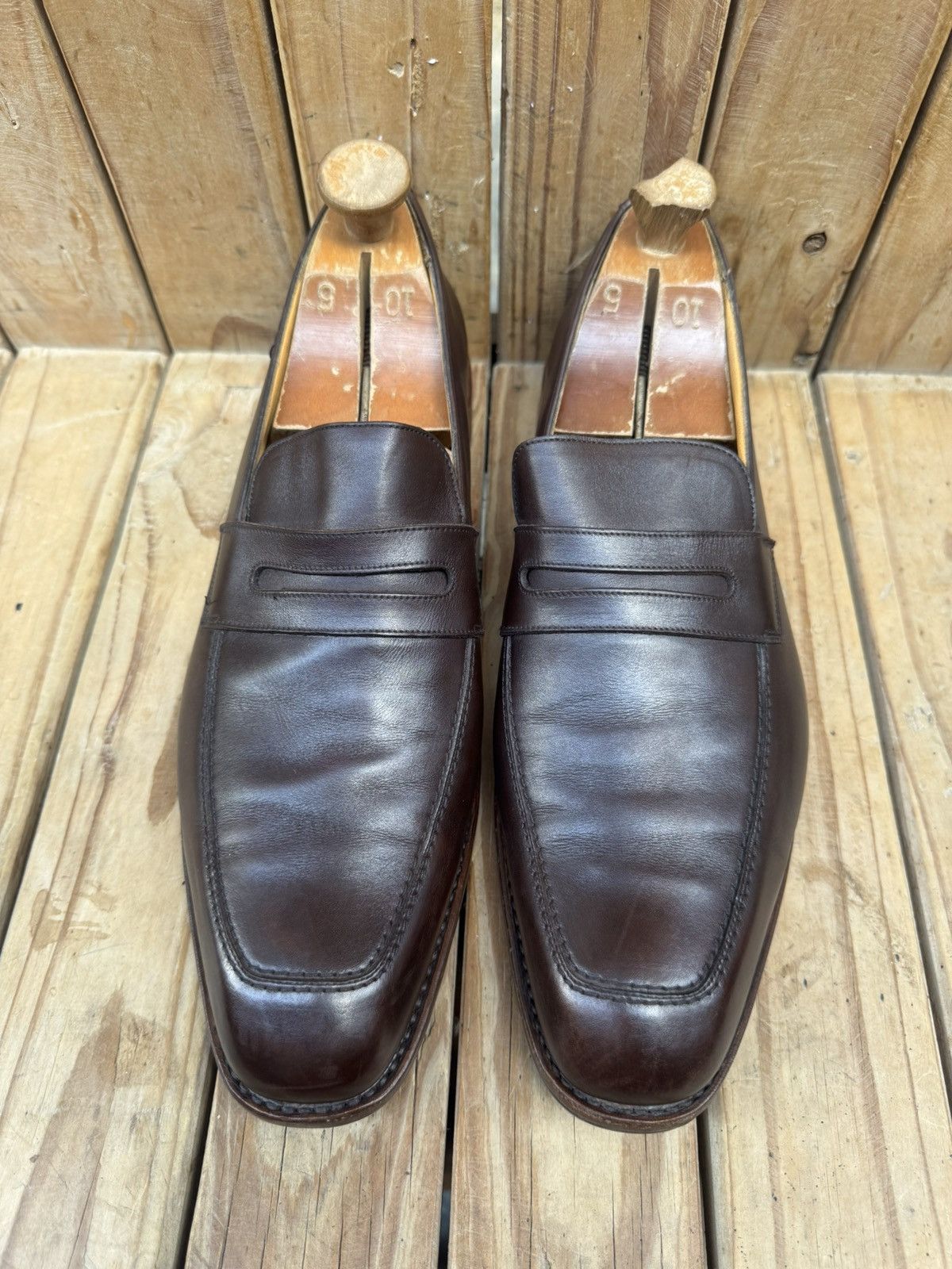 Paraboot Paraboot Men’s Penny brown Leather Loafers Uk 9.5 H US 10.5 Size US 10.5 / EU 43-44 - 2 Thumbnail