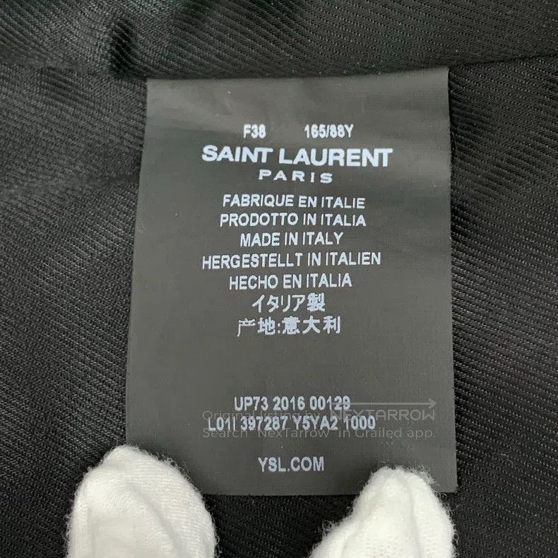 Saint Laurent Paris Saint Laurent Paris Black Sheep Leather Collar Side Zip Lo Size US XS / EU 42 / 0 - 6 Thumbnail