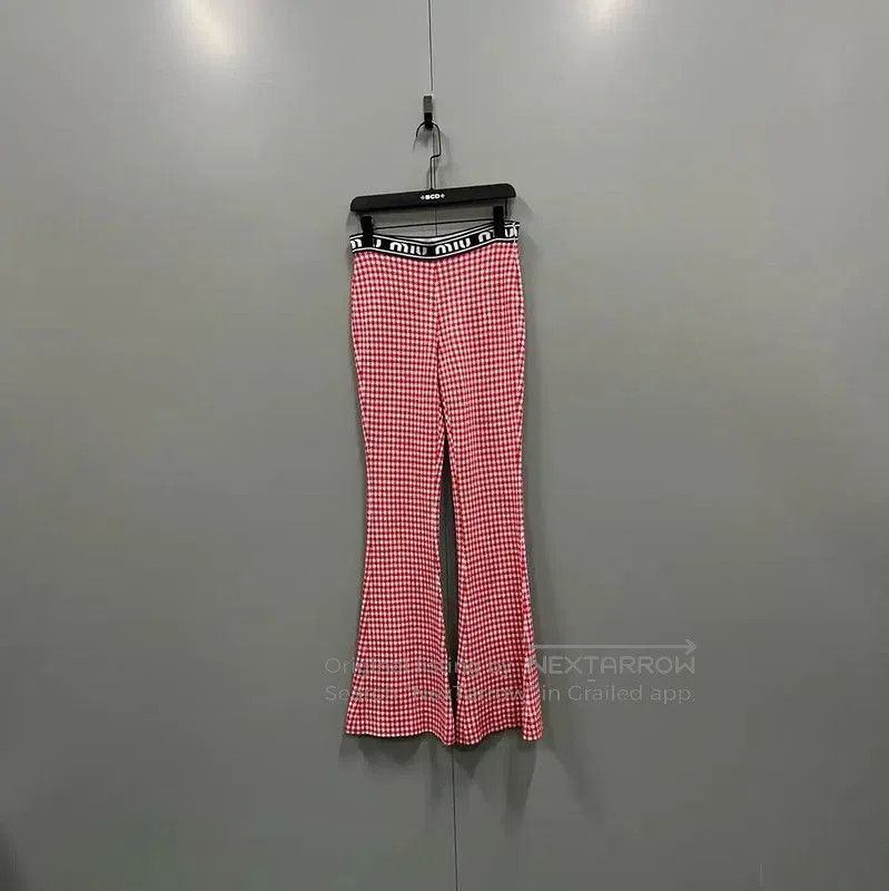 Miu Miu Miu Miu Summer Red Cotton Casual Pants . Size 28" / US 6 / IT 42 - 1 Thumbnail