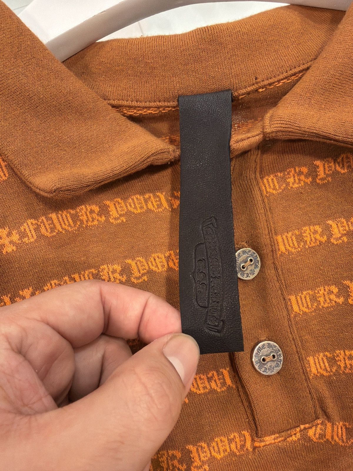 Chrome Hearts Chrome Hearts F You Orange Polo L/S Size US M / EU 48-50 / 2 - 5 Thumbnail