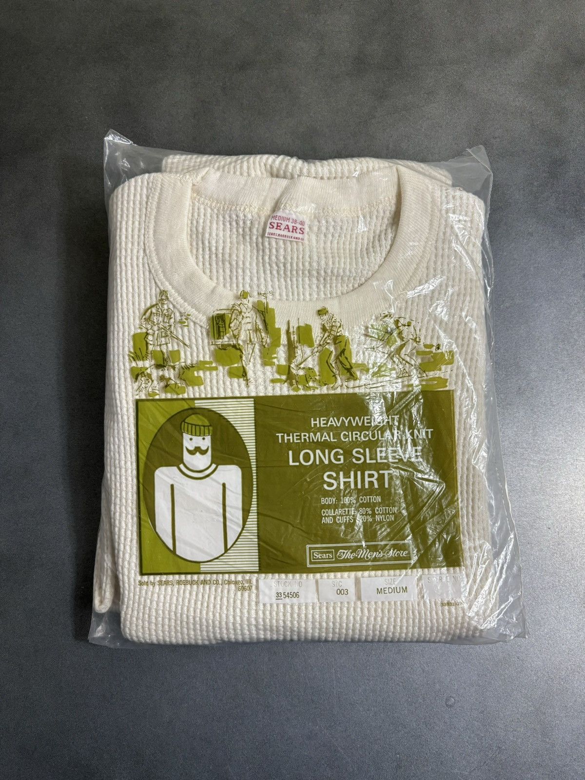 Sears × Vintage Deadstock 1960s Thermal Longsleeve VNTG Roebucks Heavyweight Size US M / EU 48-50 / 2 - 1 Thumbnail