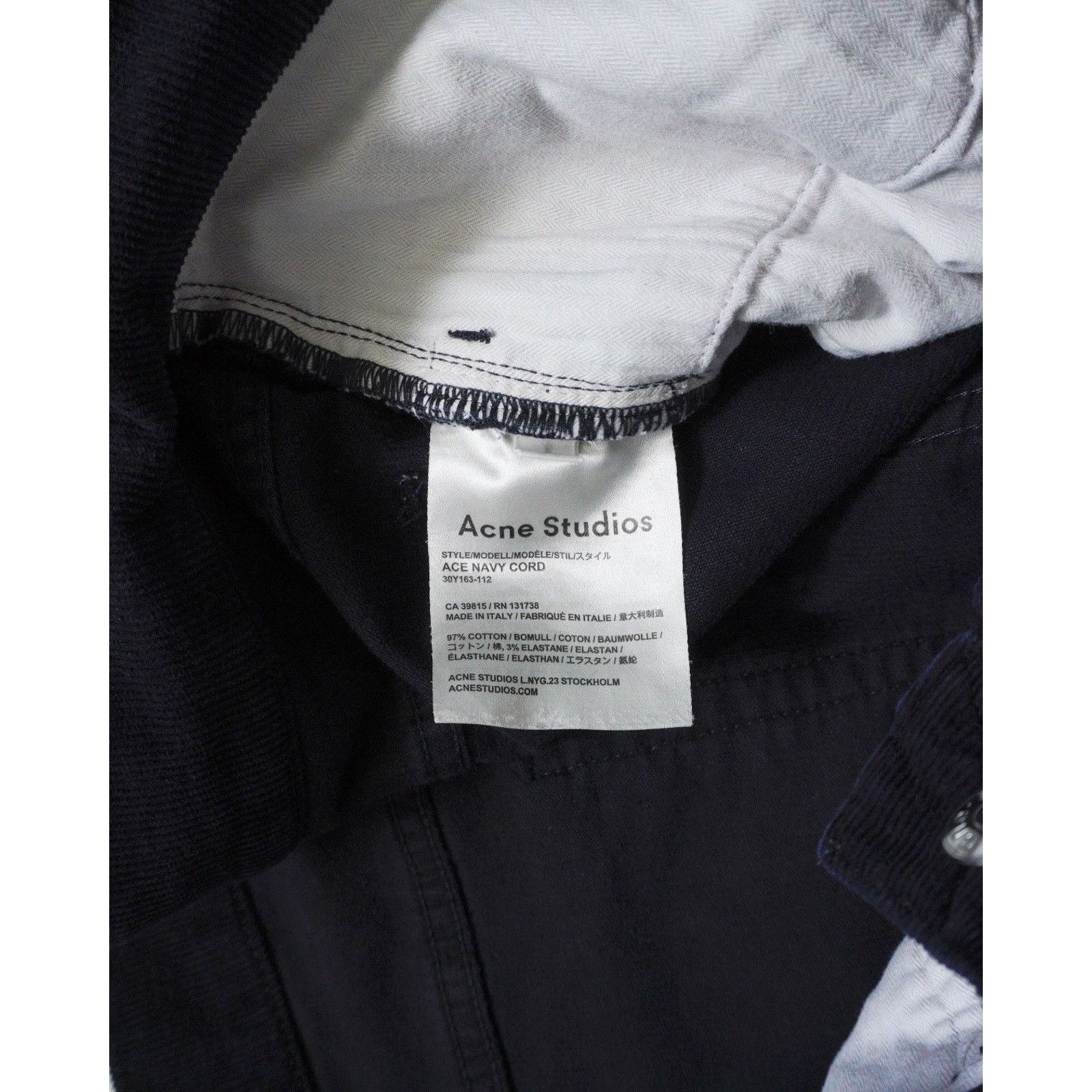 Acne Studios Acne studios ace navy corduroy blue denim jeans pants Size US 31 - 8 Thumbnail