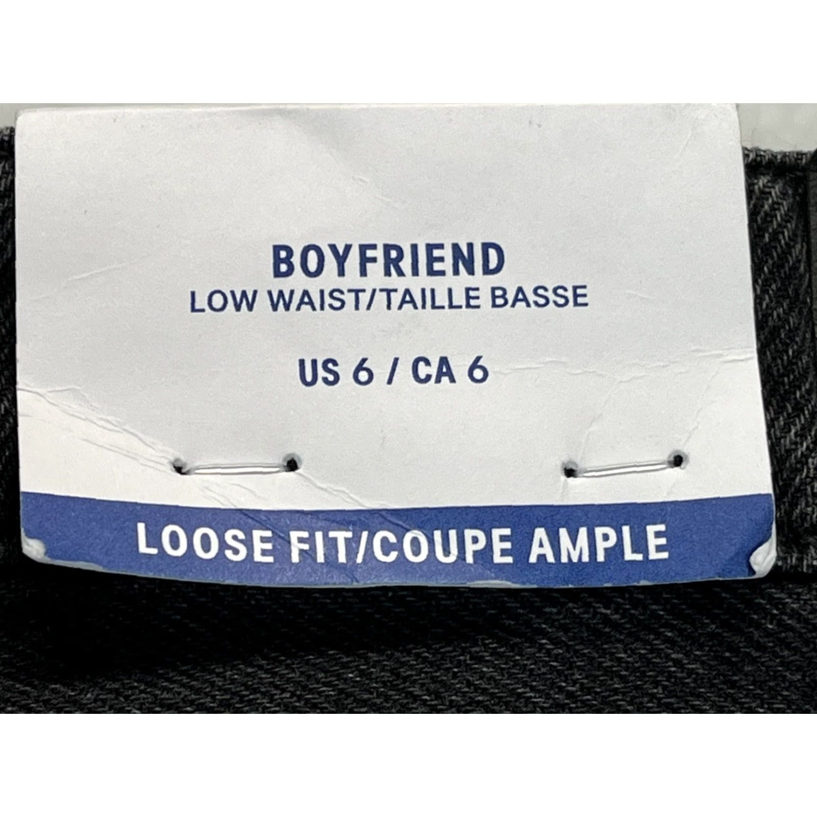 H&M H&M Jeans - Womens Boyfriend Distressed Low Waist Destroyed Denim 6 Light Black (Loose Fit) 27" Inseam Size 28" / US 6 / IT 42 - 6 Thumbnail