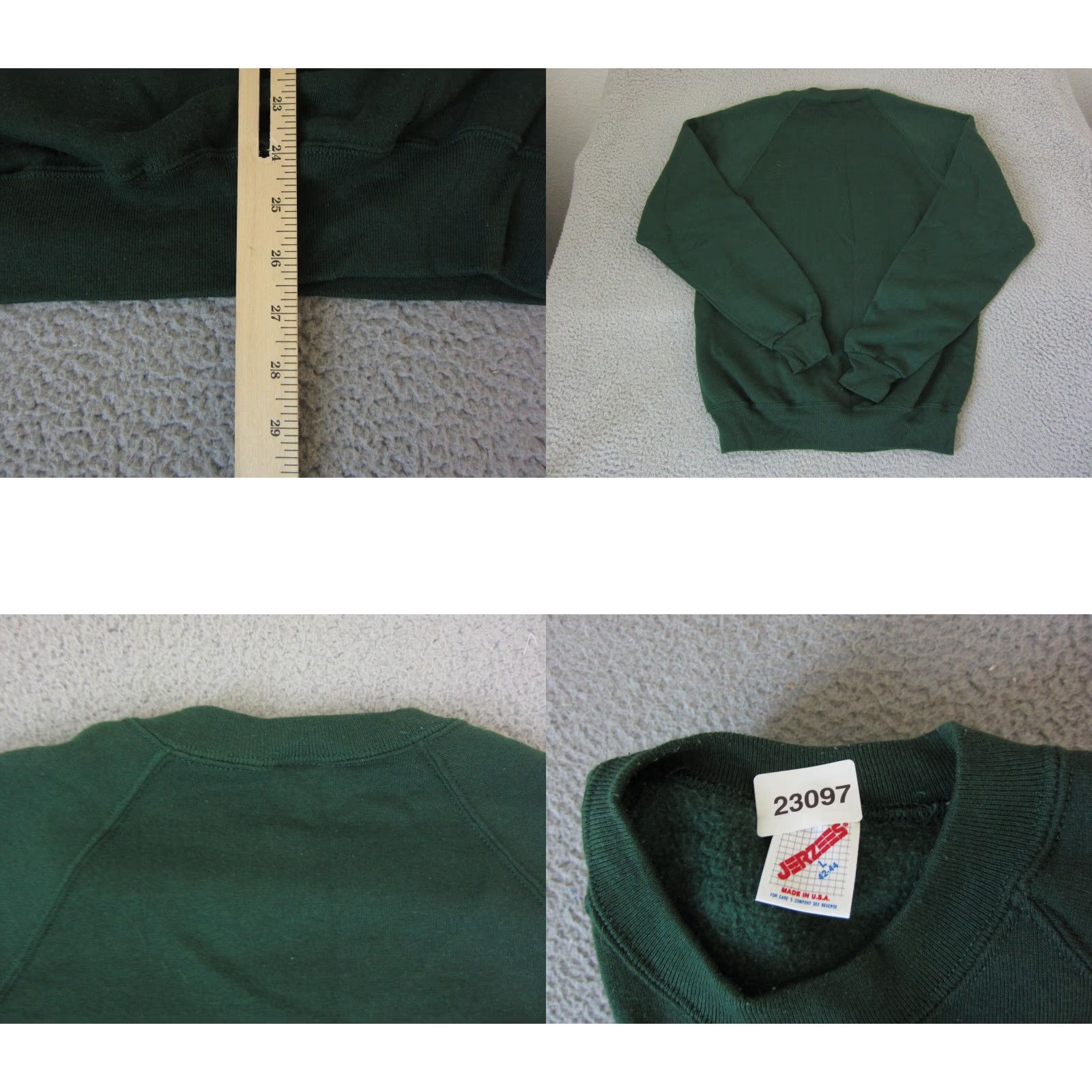 Jerzees VINTAGE Jerzees Sweatshirt Mens L Green Safari Crew Neck Pullover Cotton Polyester Fleece 90s USA Giraffe Size US L / EU 52-54 / 3 - 8 Thumbnail