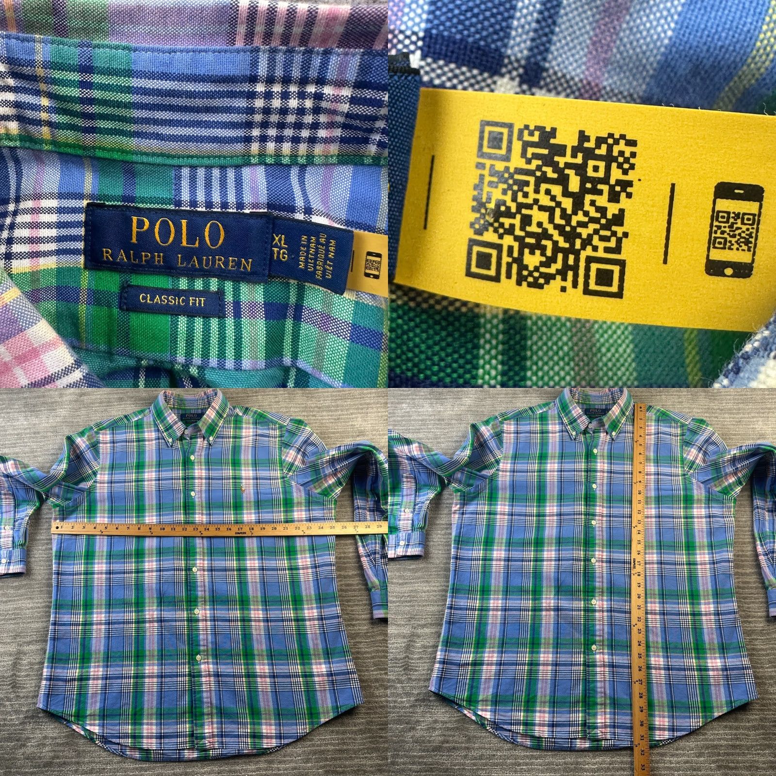 Ralph Lauren Ralph Lauren Shirt XL Blue Button-Up Collared Classic Mens Long Sleeve Cotton Vintage No Size US XL / EU 56 / 4 - 8 Thumbnail