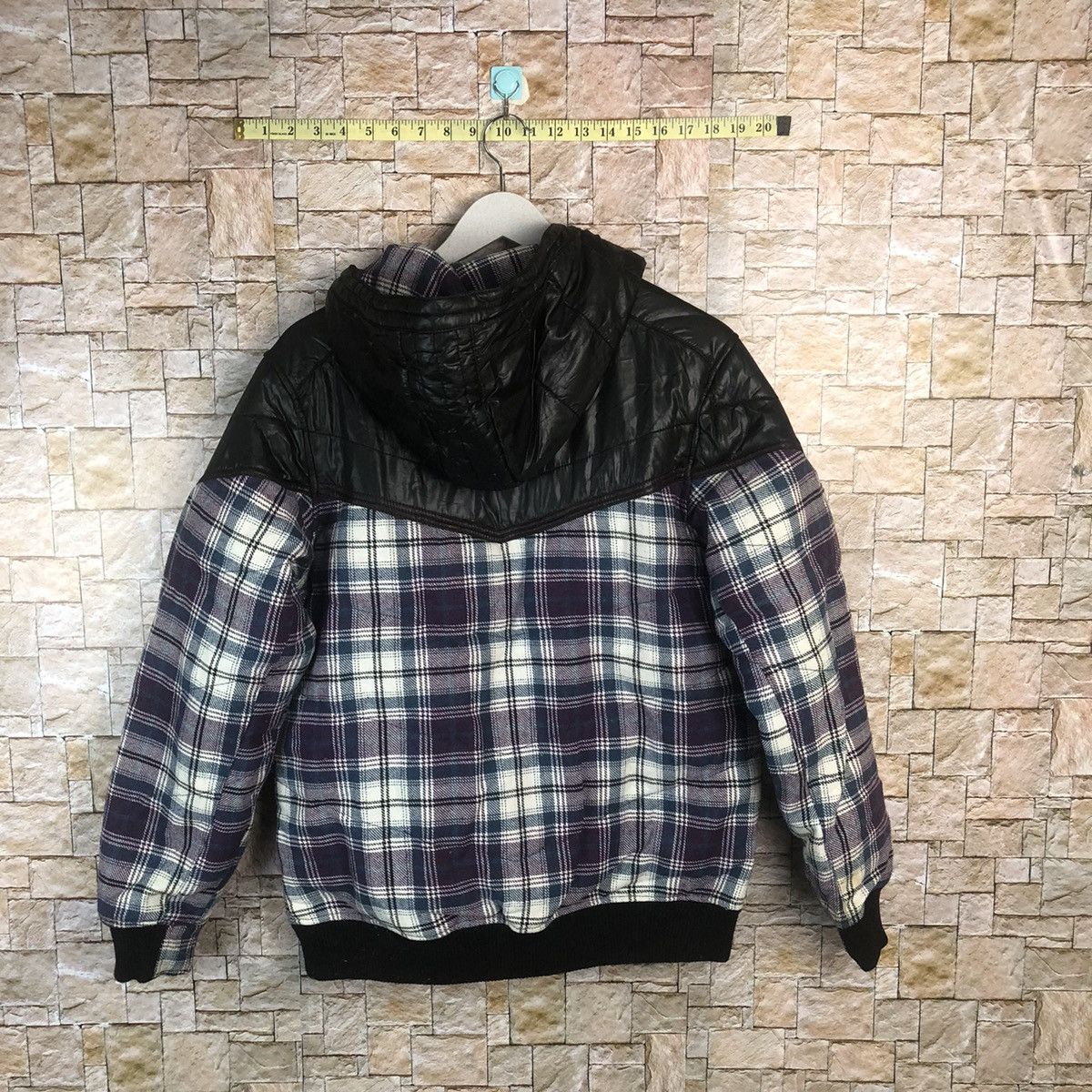 Japanese Brand Amp By Manydope Purpel Checked Purple Bomber Jacket #A15 Size M / US 6-8 / IT 42-44 - 13 Thumbnail