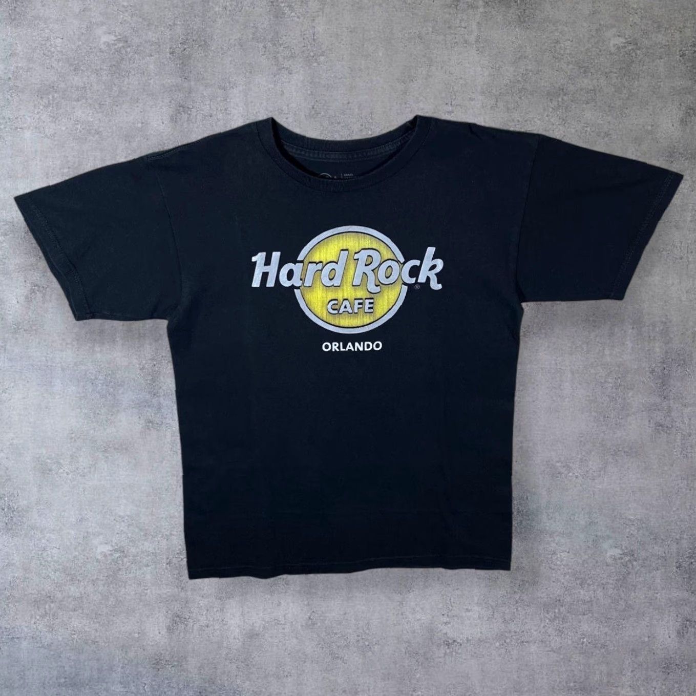 Hard Rock Cafe Hard Rock Cafe Orlando Souvenir Spellout Graphic Black T-Shirt Small Mens Shirt Graphic Print Size US S / EU 44-46 / 1 - 2 Thumbnail