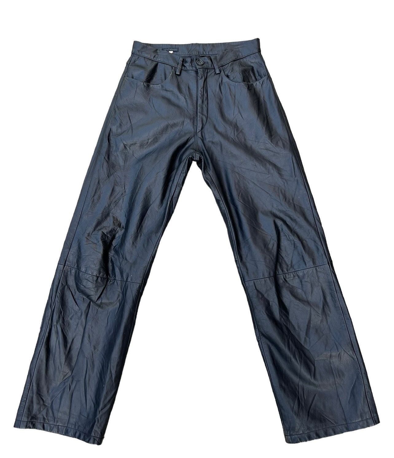 Leather Vintage Tete Homme Japan Patina Black Cowhide Leather Pant Size US 28 / EU 44 - 1 Thumbnail