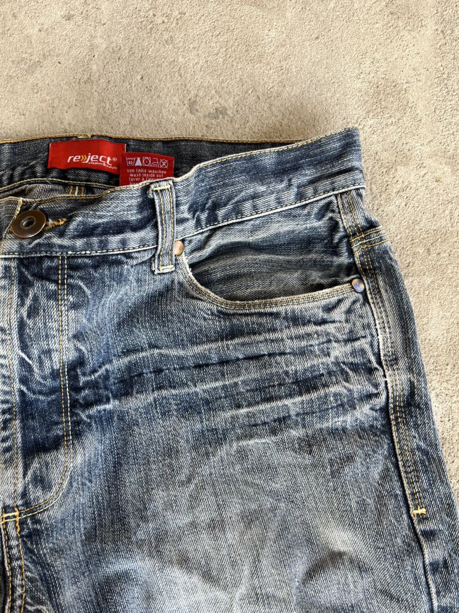 If Six Was Nine × Japanese Brand × Le Grande Bleu (L.G.B.) Faded Thrashed Crash Denim Pants Jeans like Rick Owens Y2K Size US 33 - 5 Thumbnail