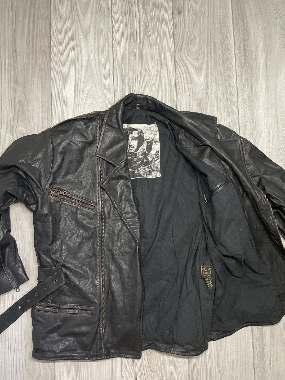 Vintage Vintage 80s 90s The Flying jacket moto leather archive Size US L / EU 52-54 / 3 - 5 Thumbnail