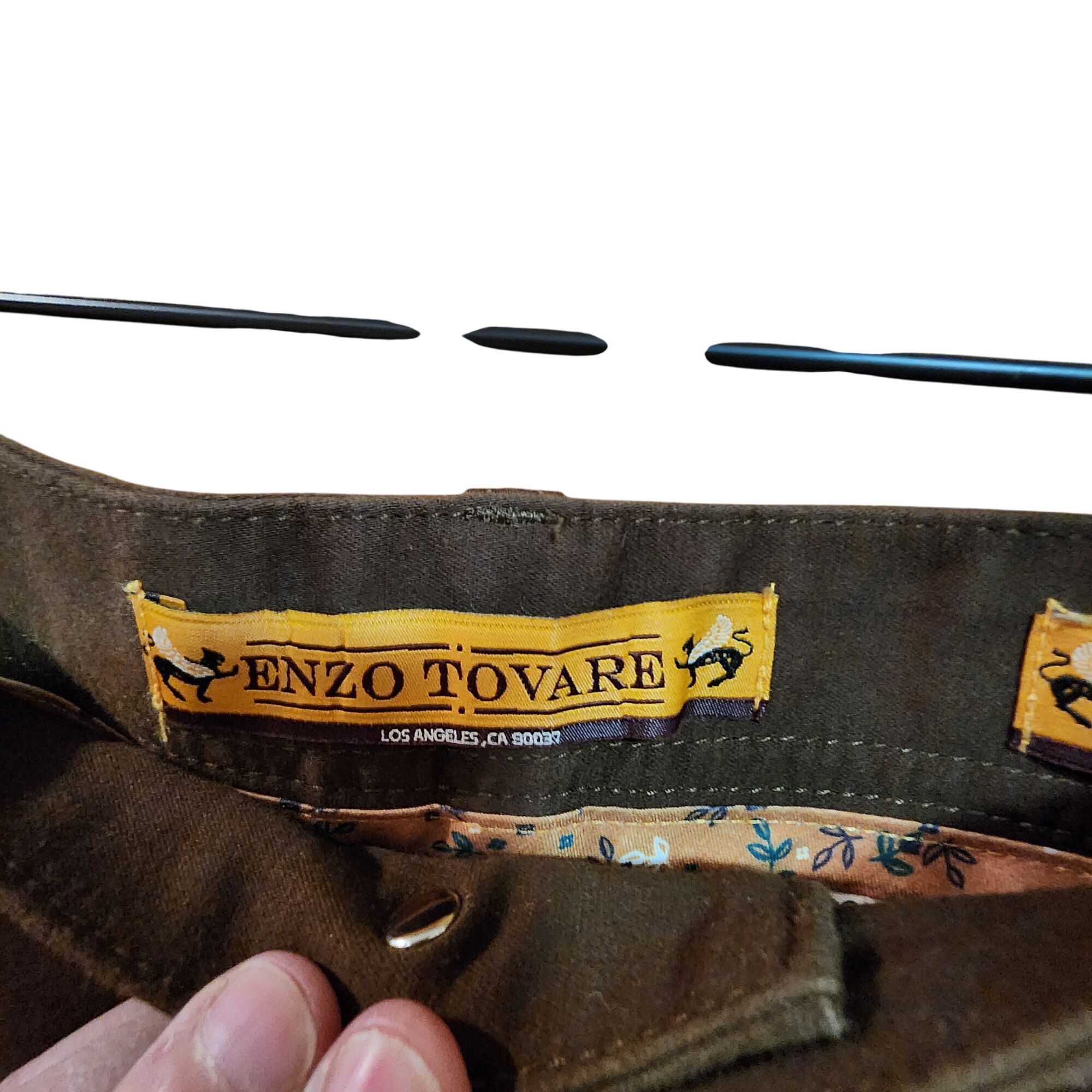 Other Enzo Tovare Mens Brown Denim Jeans Size 38 Straight Fit Casu Size US 38 / EU 54 - 3 Thumbnail
