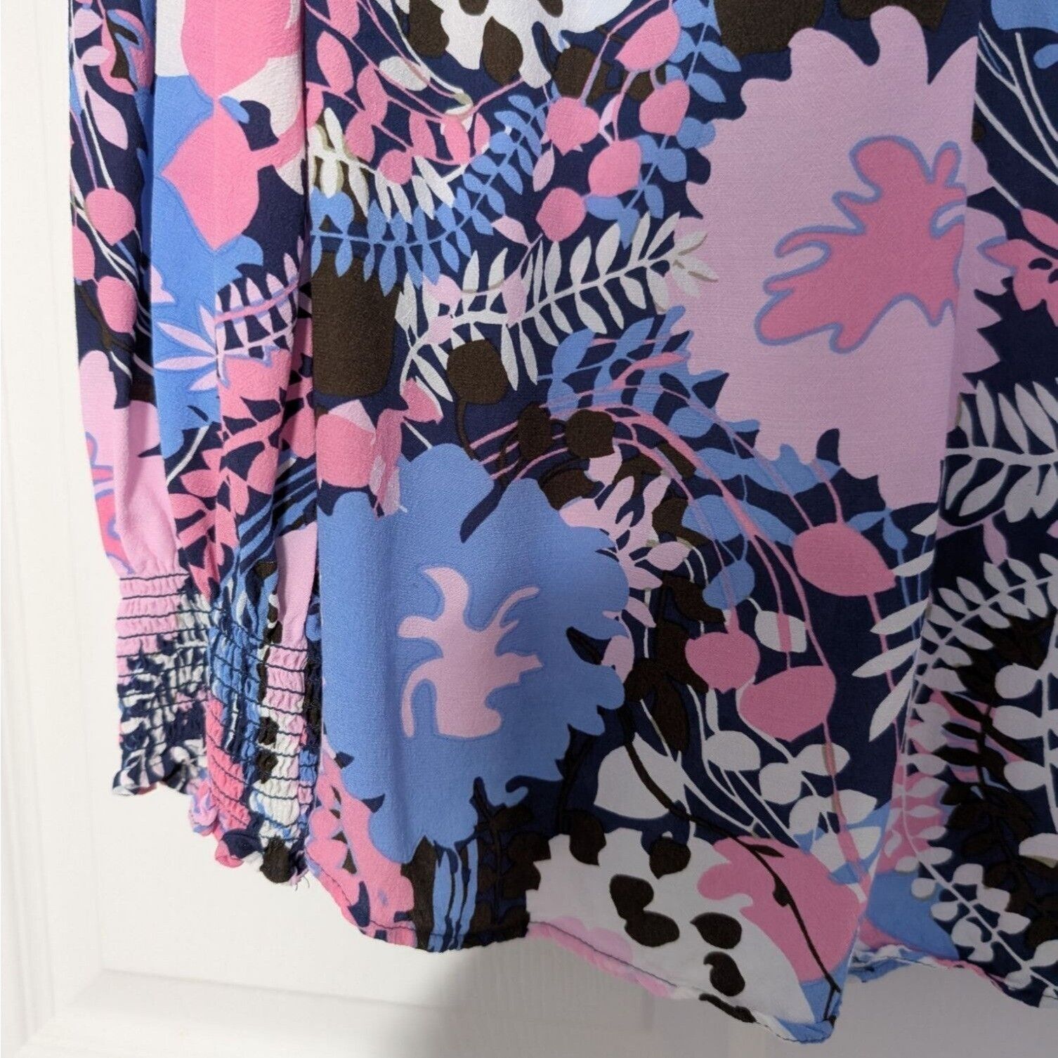 Talbots Talbots Floral Blouse Womens Petite Size XL Blue Pink Size XL / US 12-14 / IT 48-50 - 4 Thumbnail