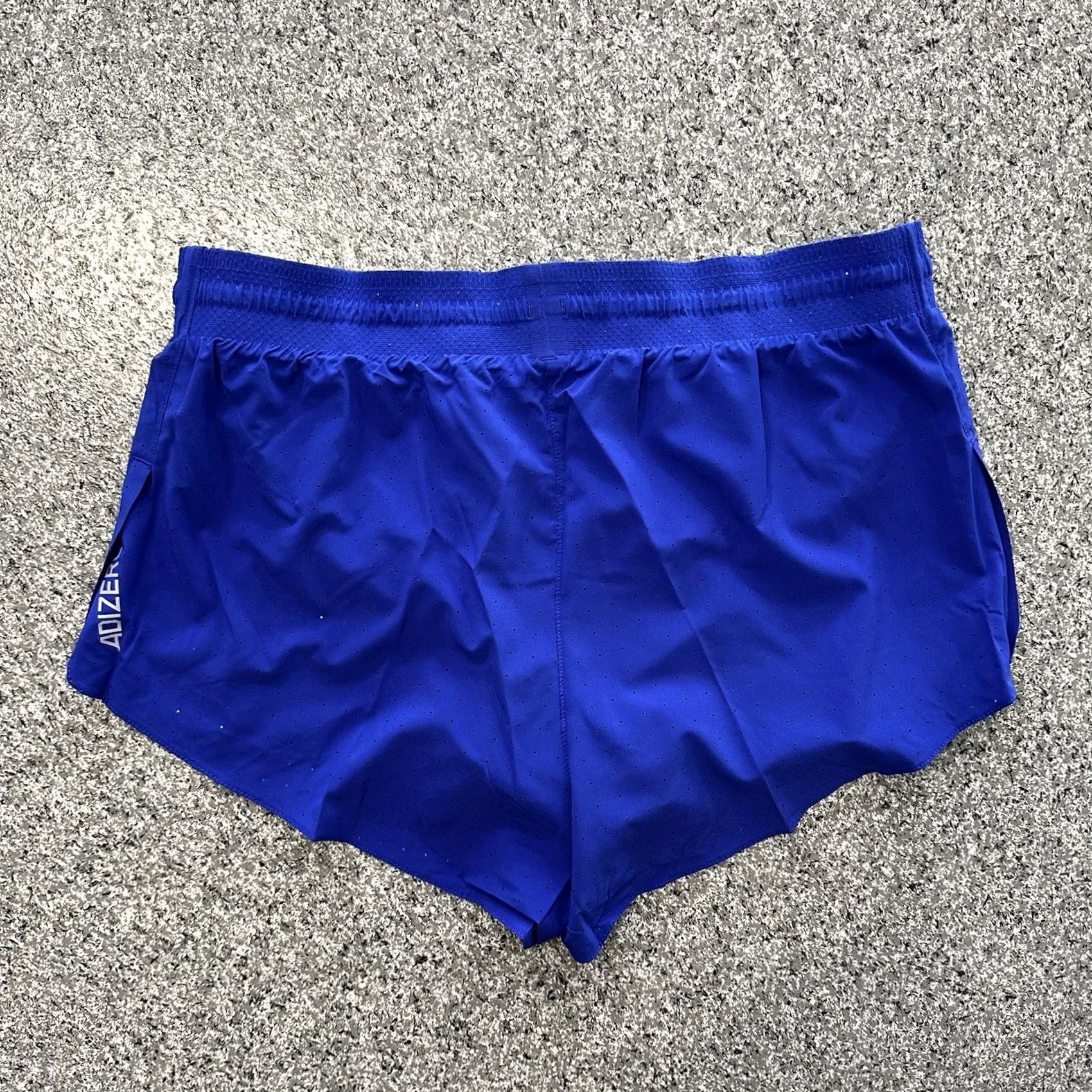 Adidas Adidas Adizero Running Shorts 3” Womens XL Blue Boston Marathon Split Short Size 40" / US 18 - 3 Thumbnail