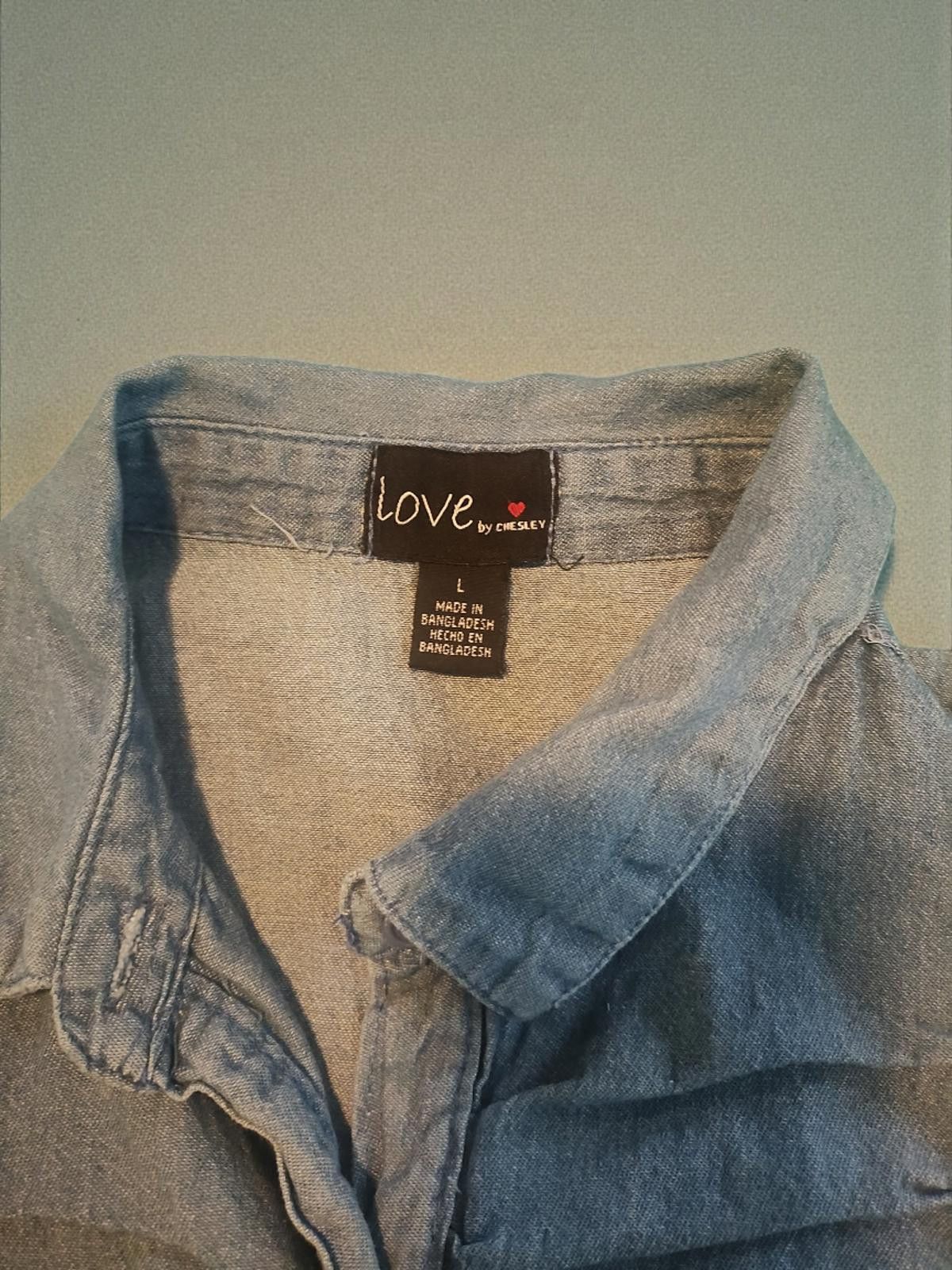 Other Love by Chelsey Size Large Blue Jean Sleeveless Dress Size L / US 10 / IT 46 - 7 Thumbnail