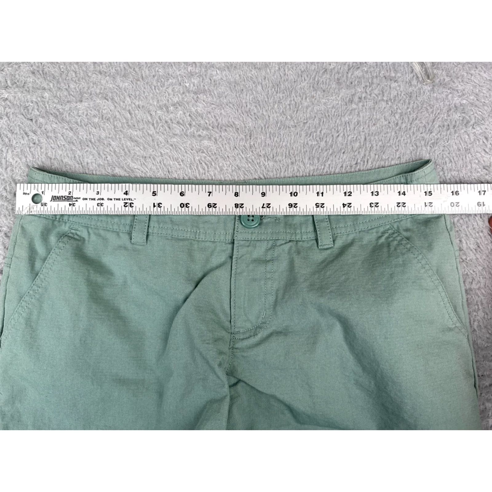 Vintage Columbia Womens Shorts 4 Green Chino Ripstop Cotton Hiking Camping 31x4 Size 27" / US 4 / IT 40 - 7 Thumbnail