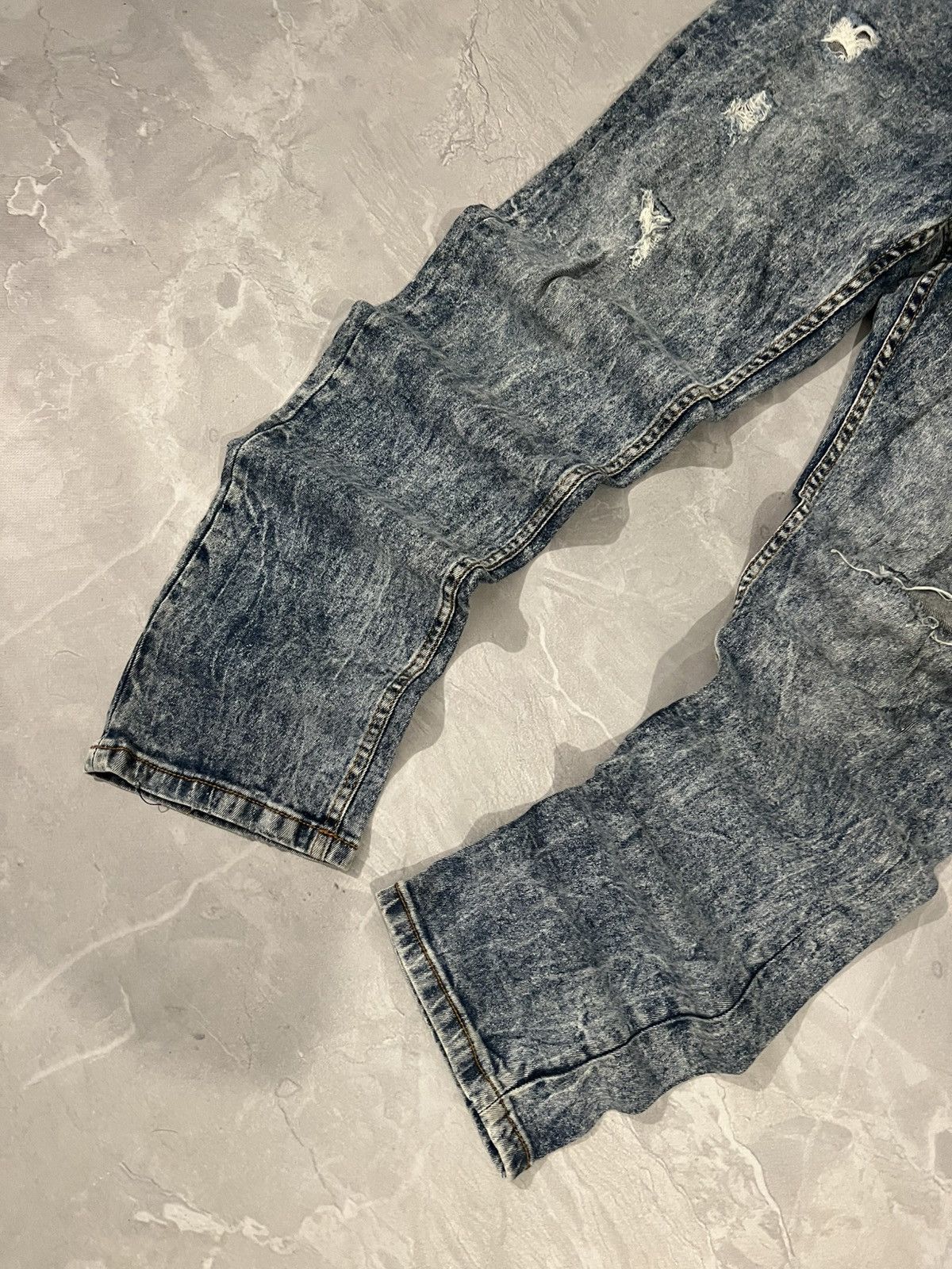Japanese Brand Slim Distressed Paint Faded Fit / Archive Japan Vibe Vintage Size US 36 / EU 52 - 2 Thumbnail