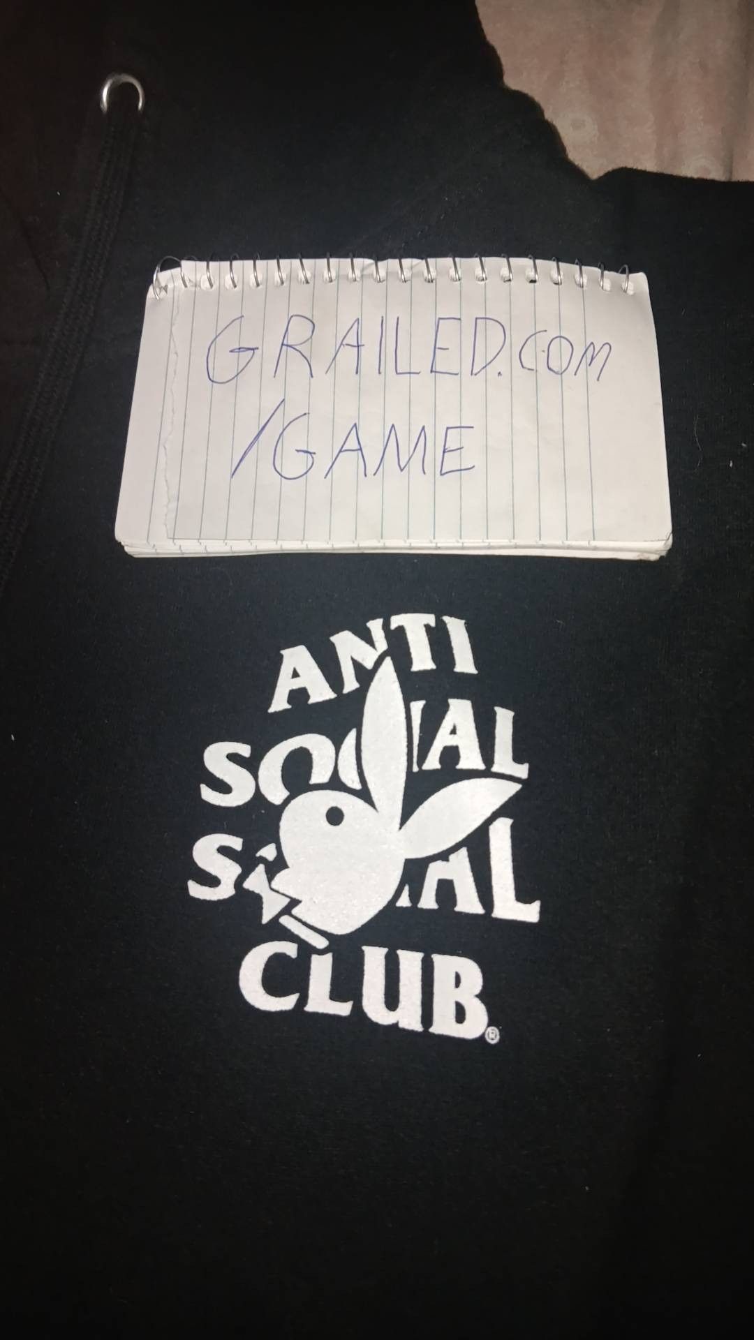 Anti Social Social Club × Playboy ASSC x Playboy Hoodie (Black w/ White) Size US L / EU 52-54 / 3 - 1 Thumbnail