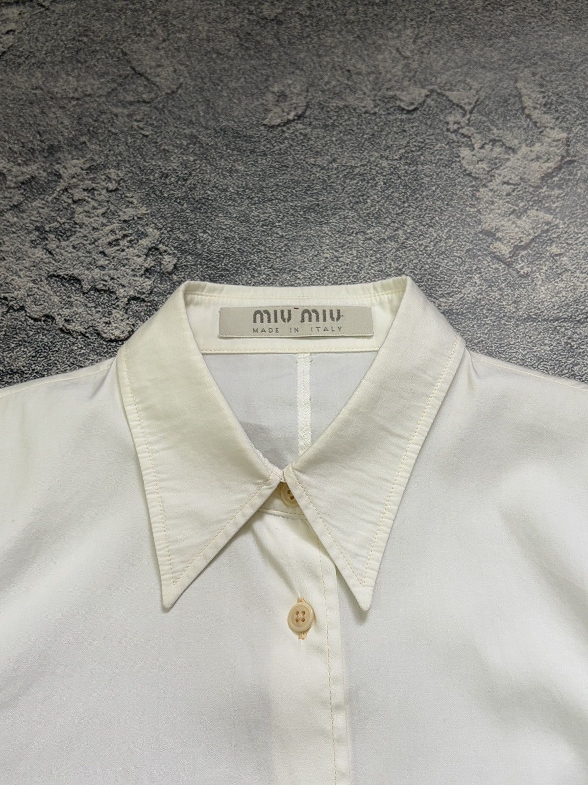 Miu Miu Miu Miu Archival White Button Up Shirt Italy Size 40 Size S / US 4 / IT 40 - 6 Thumbnail