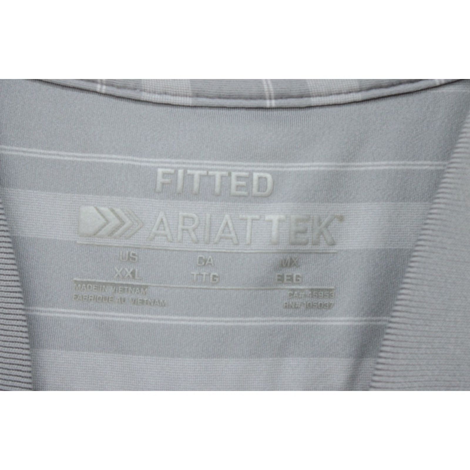 Ariat **Ariat Tek Ombre Striped Polo Shirt Men 2XL Gray Work Golf** User: **Ariat Tek Ombre Striped Polo Shirt Men's 2XL Gray Fitted Work Golf** Size US XXL / EU 58 / 5 - 6 Thumbnail