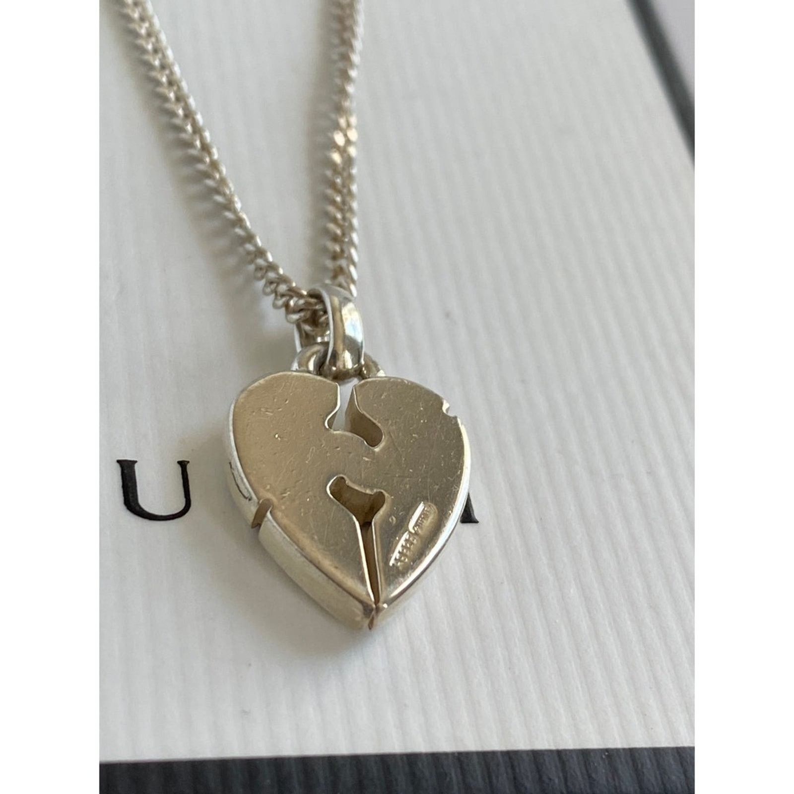 Gucci GUCCI Sterling Silver Pendant Necklace 18" Size ONE SIZE - 3 Thumbnail