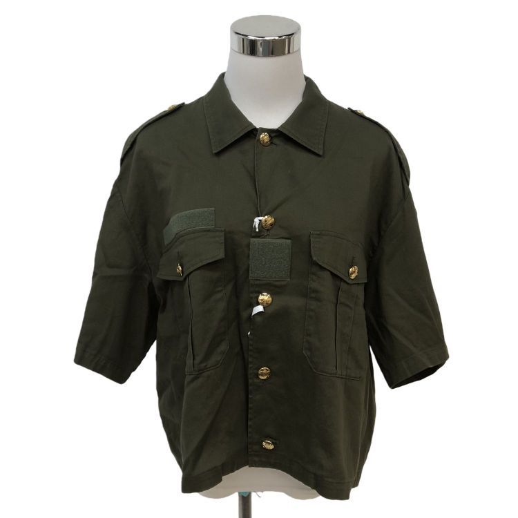 Celine Celine Gold Button Military Shirt Size 38 Size S / US 4 / IT 40 - 1 Thumbnail
