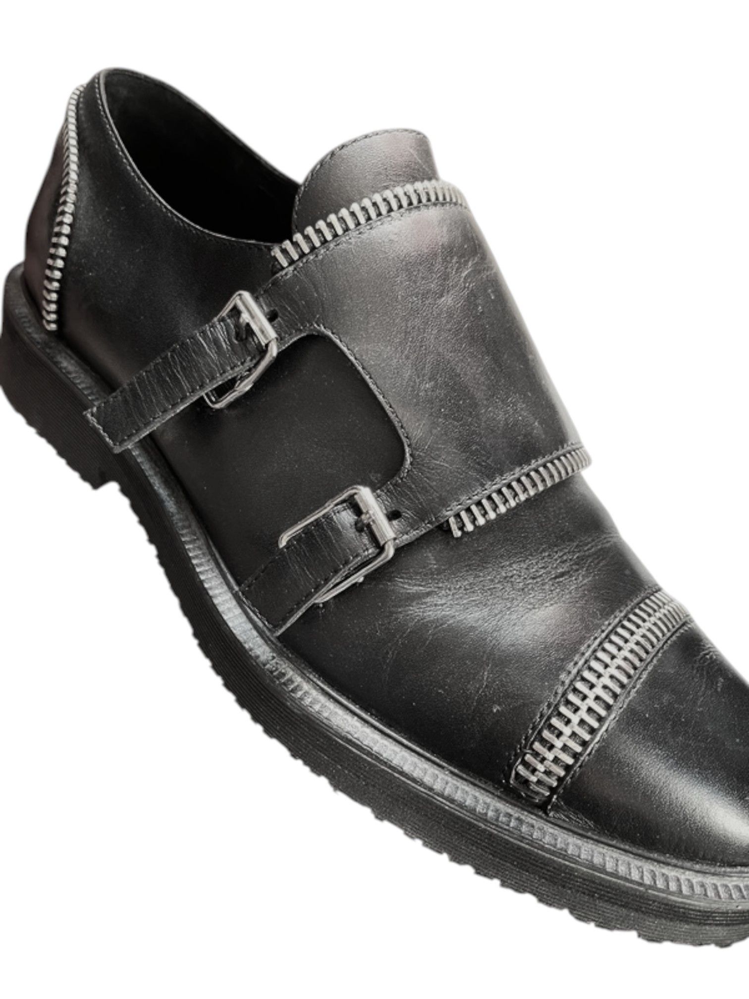 Giuseppe Zanotti Giuseppe Zanotti Double Monk Strap Zipper Shoes, Mid 2010s Size US 7 / EU 40 - 1 Thumbnail