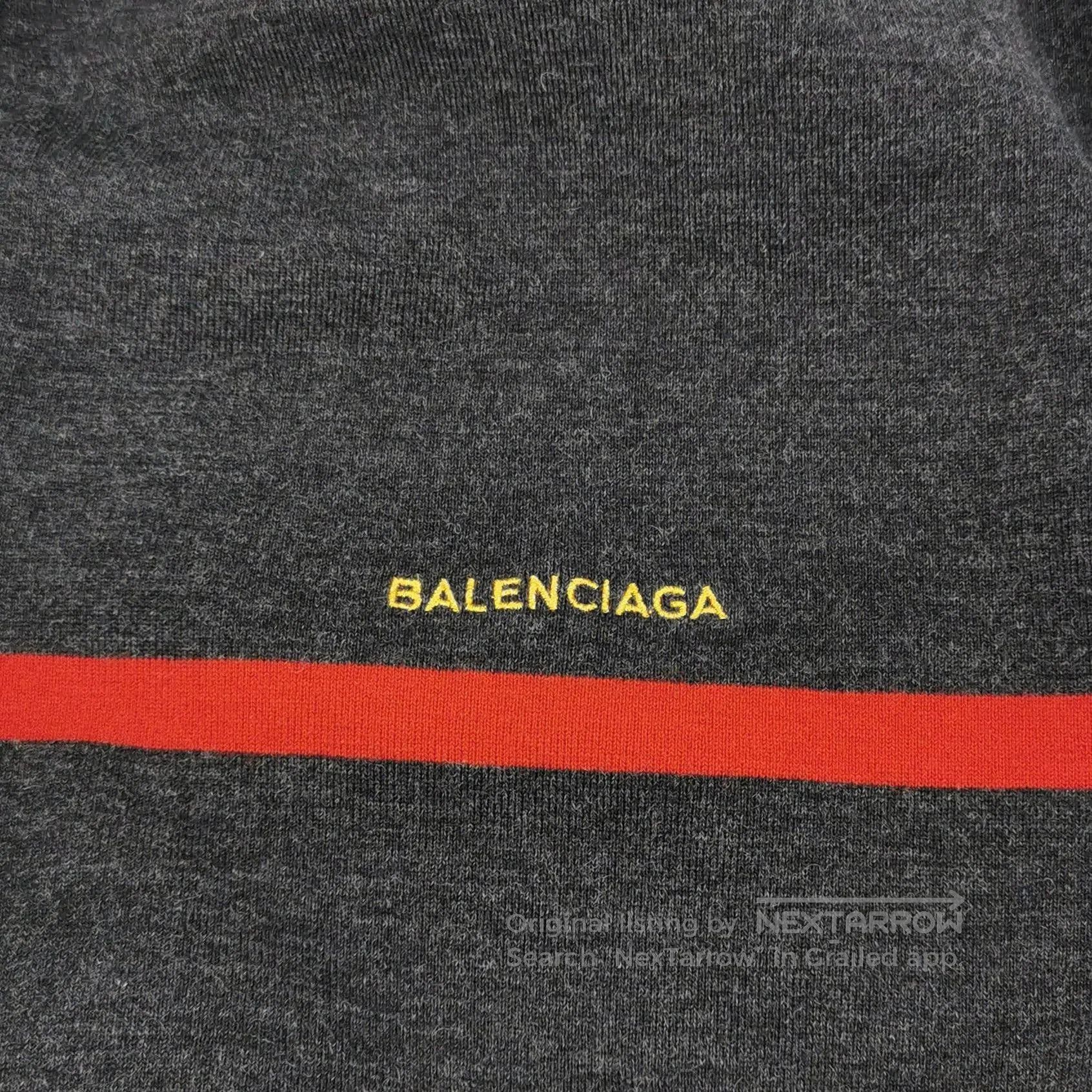 Balenciaga Balenciaga XS Wool Blend Colorblock Logo V-Neck Sweater. Size US XS / EU 42 / 0 - 1 Thumbnail