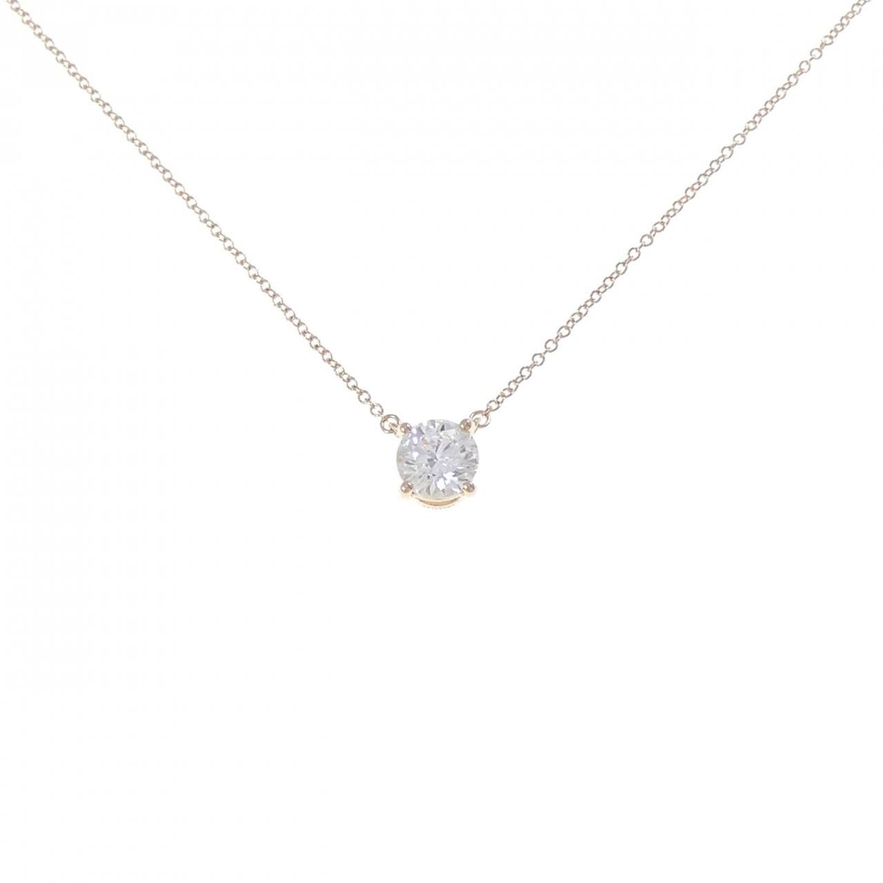 Tiffany & Co. Tiffany & Co. Tiffany Solitaire Au750 Pink Gold Diamond Necklace Precious Metal Necklace DUTY FREE for USA Size ONE SIZE - 1 Thumbnail